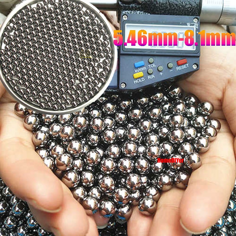 Solid Steel Ball Diameter 5.46mm-8.1mm High Precision Bearing Balls Smooth Bead