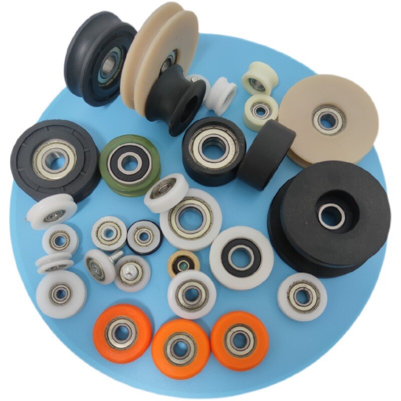 U Type Groove Pulley Nylon Roller Bearing 12x37x14mm U Groove Guide Wheel 2Pcs