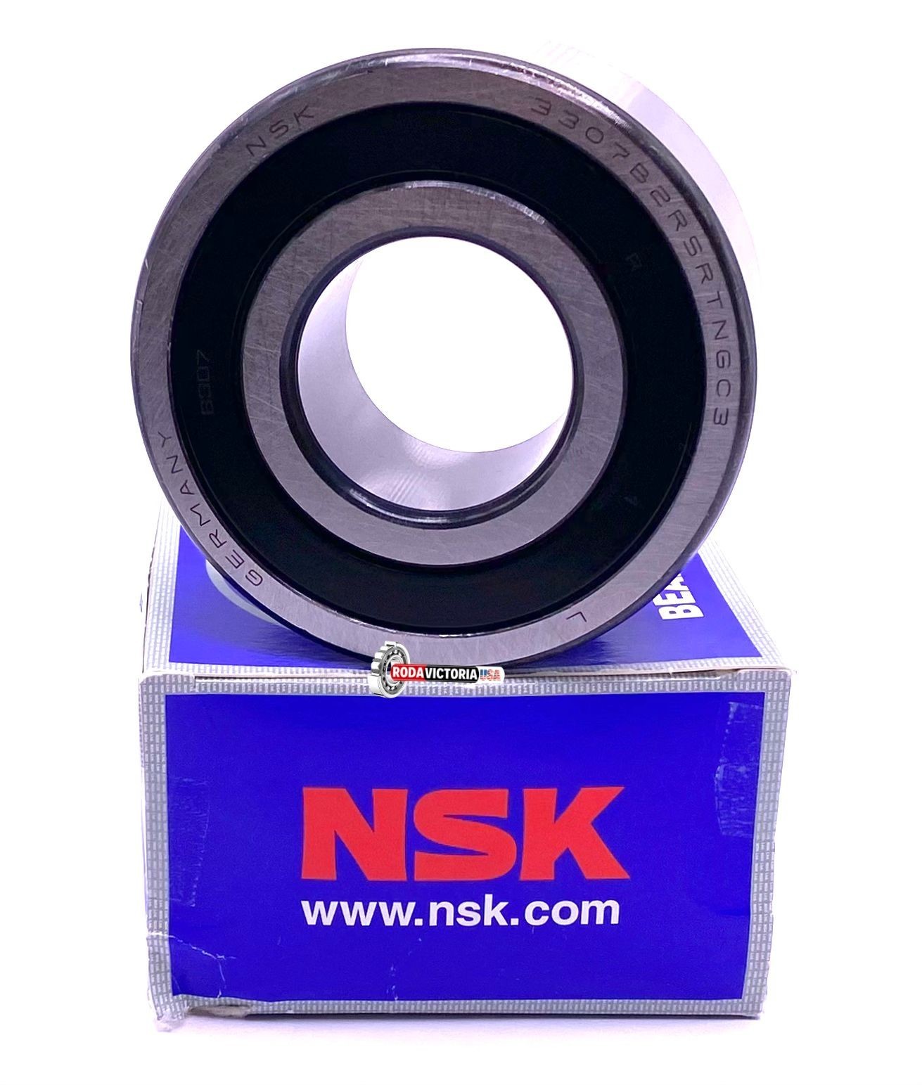 NSK 3307 B 2RSR TNG C3 Angular Contact Ball Bearing, Rubber Sealed 35x80x34.9 mm