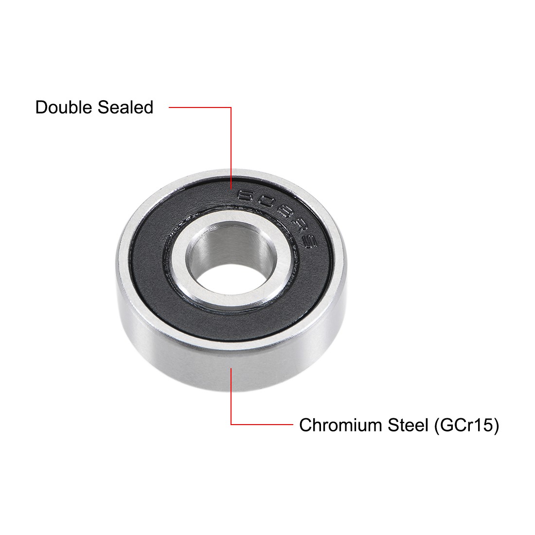 608-2RS Deep Groove Ball Bearings 8x22x7mm Double Seal 10pcs
