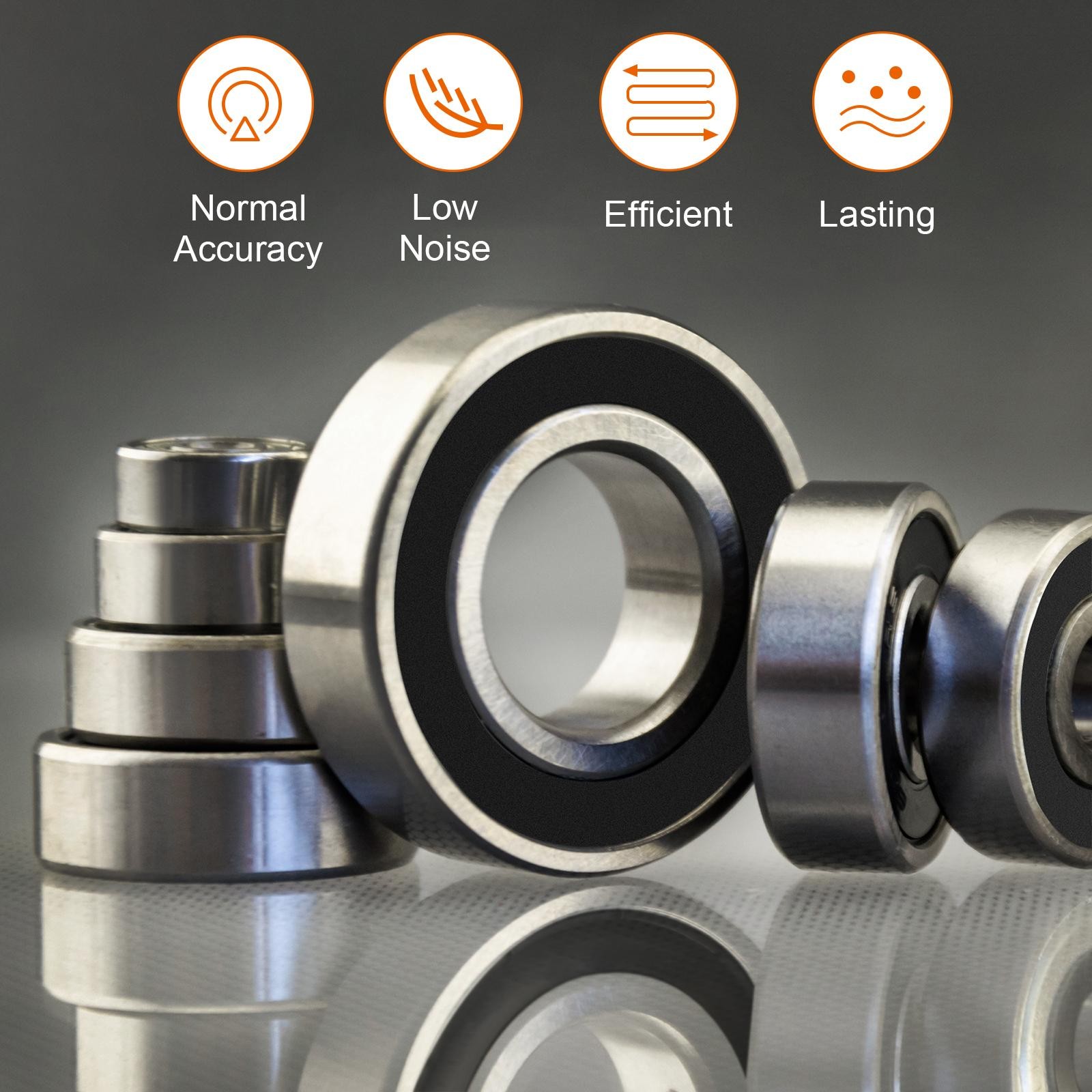 6804-2RS Ceramic Bearings 20mm x 32mm x 7mm Si3N4 Silicon Nitride Bearing Balls