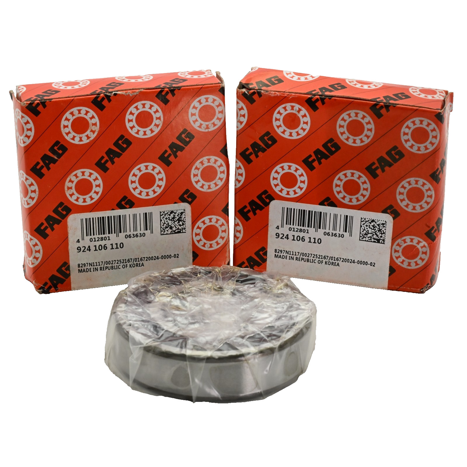 Lot of 2x FAG 6206-2RSR Radial/Deep Groove Ball Bearing – 30 x 62 x 16 mm