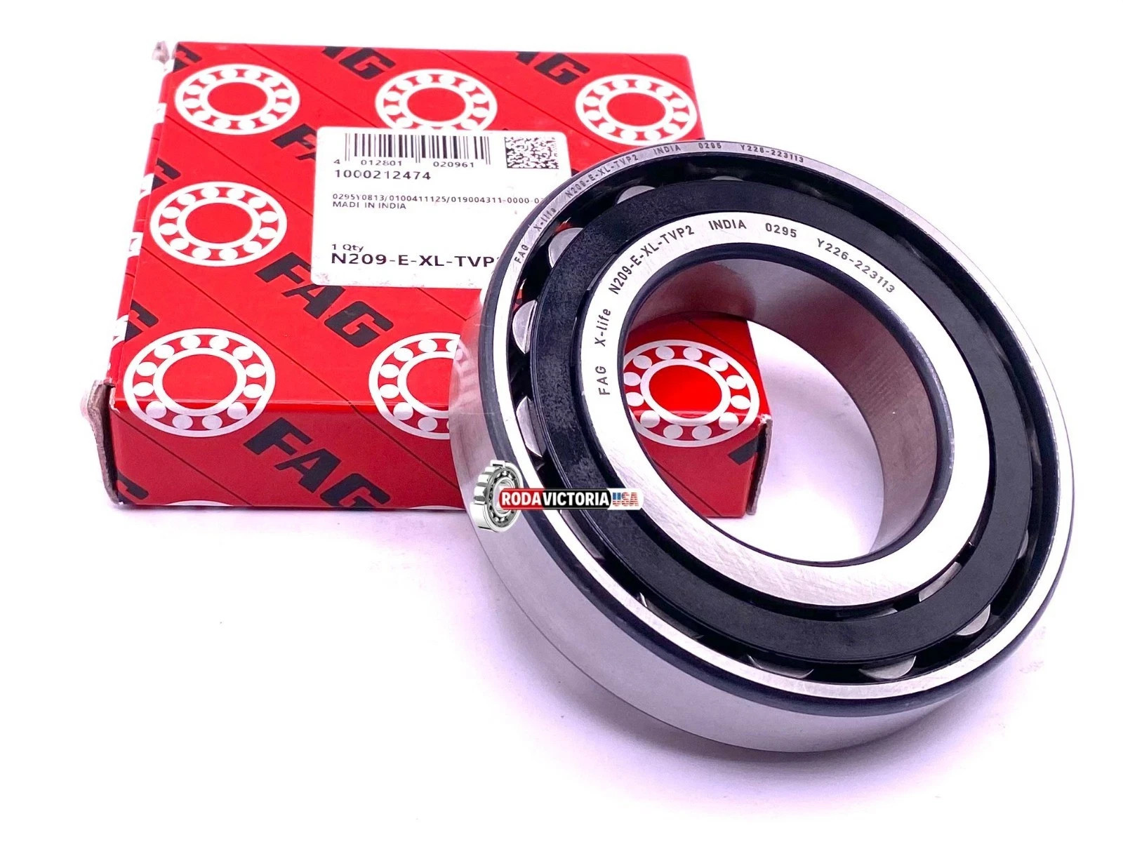 FAG N209 E XL TVP2 C3 Single Row Cylindrical Roller Bearing 45x85x19 mm