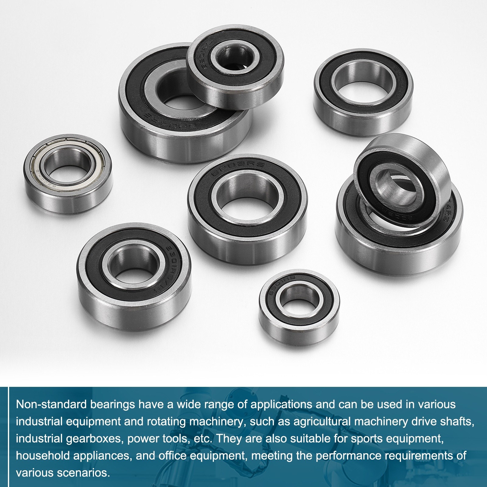 4pcs 6202-1/2-2RS Non-Standard Ball Bearings 12.7mm ID x 35mm OD x 11mm Thick