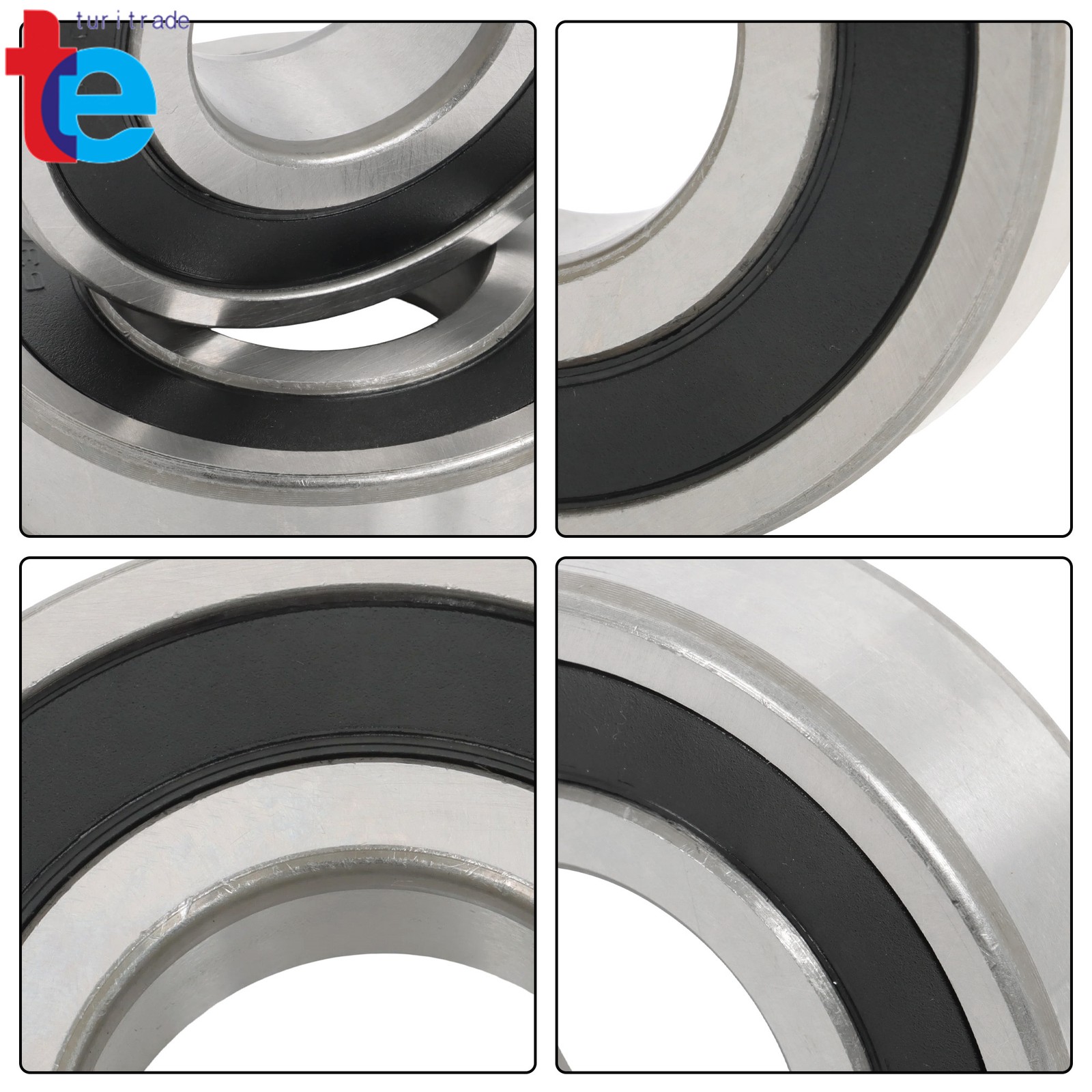 2 Pcs 6307 2RS Bearing 35x80x21mm Deep Groove Double Rubber Sealed Industrial