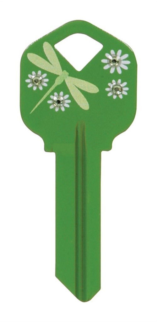 Hillman 87037 Brass Green KW1/66 Universal Single Sided Blank Key (Pack of 6)
