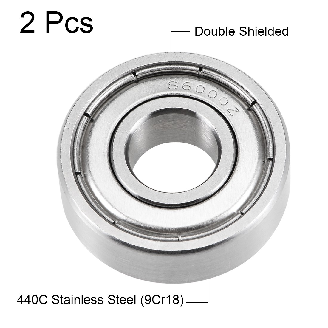 5 x S6000ZZ Deep Groove Ball Bearings 10x26x8mm Double Shielded Stainless Steel