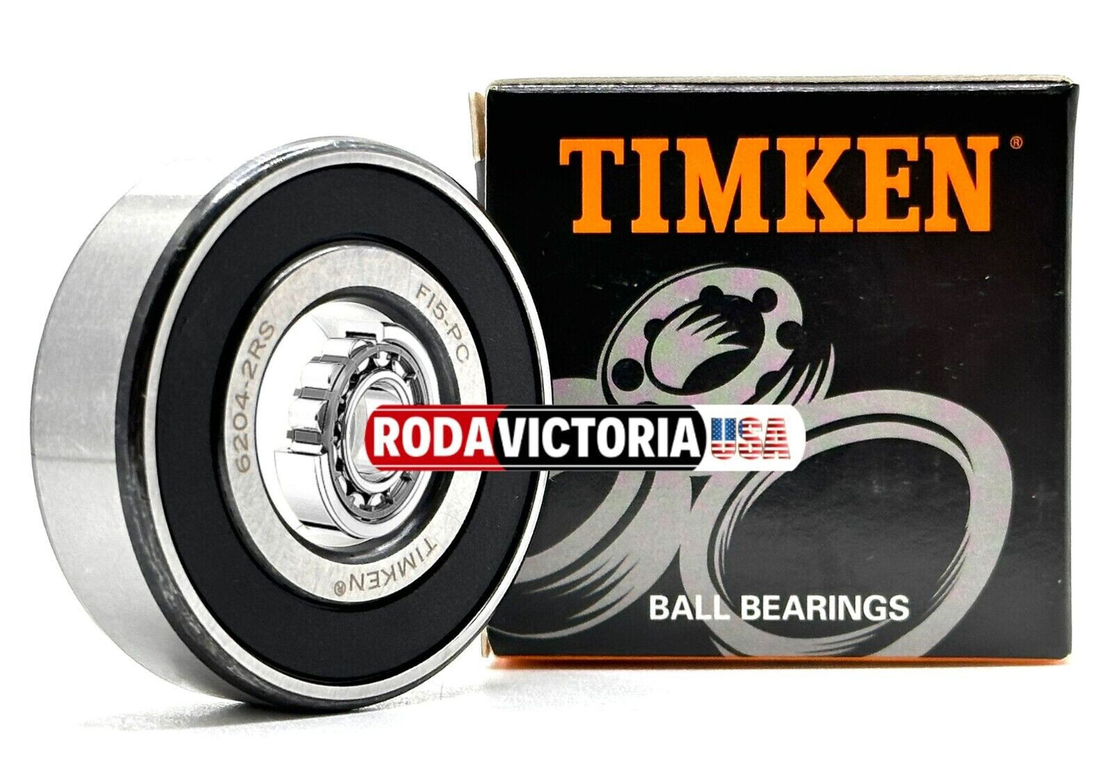 (2 PACK) TIMKEN 6204 2RS C3 DEEP GROOVE BALL BEARING, RUBBER SEALED 20x47x14mm