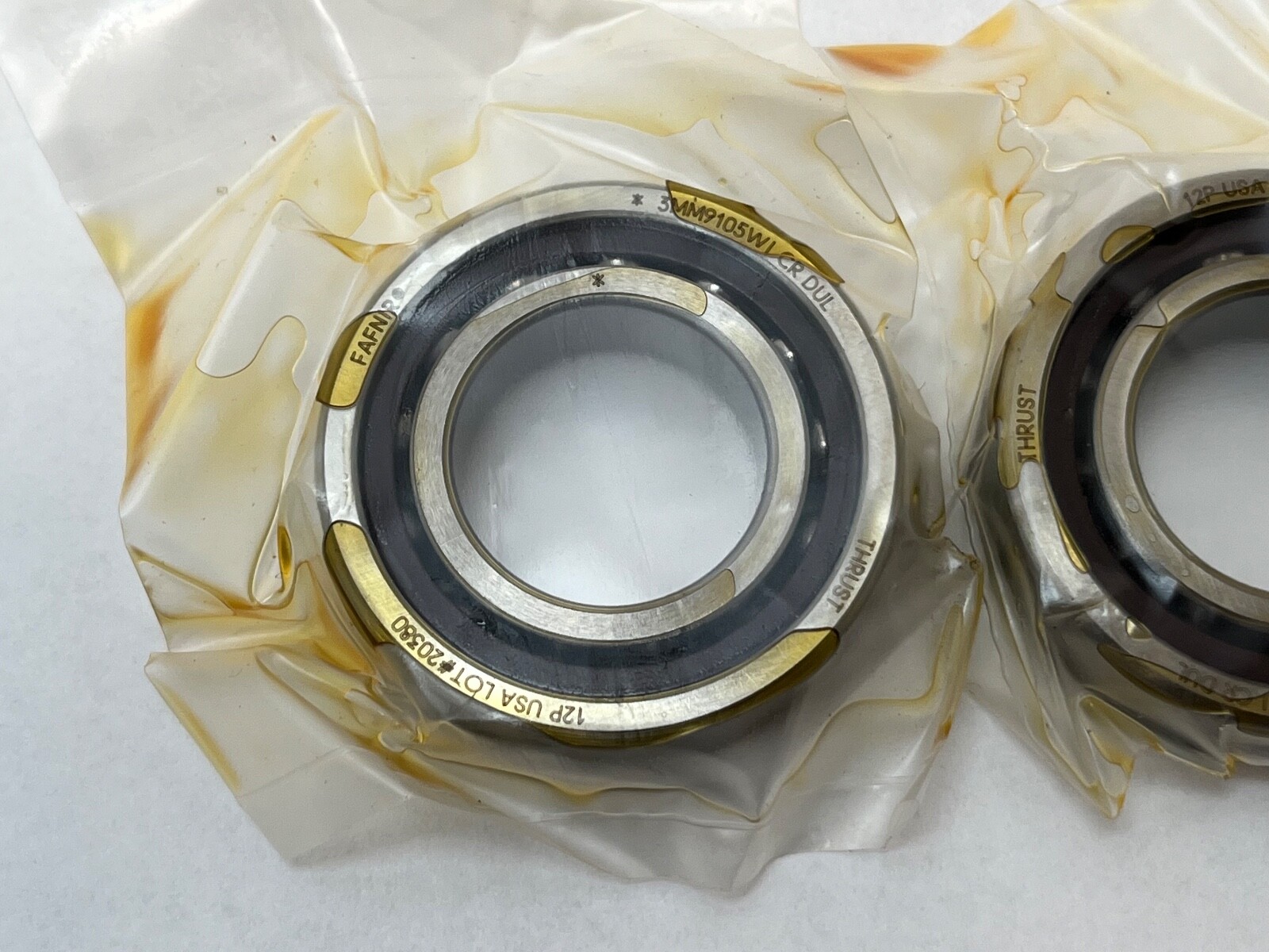 Fafnir 3MM9105WI-DUL Bearing 25x47x12 mm 7005-A 3MM-9105-WI-CR-DUL USA 2 Pcs
