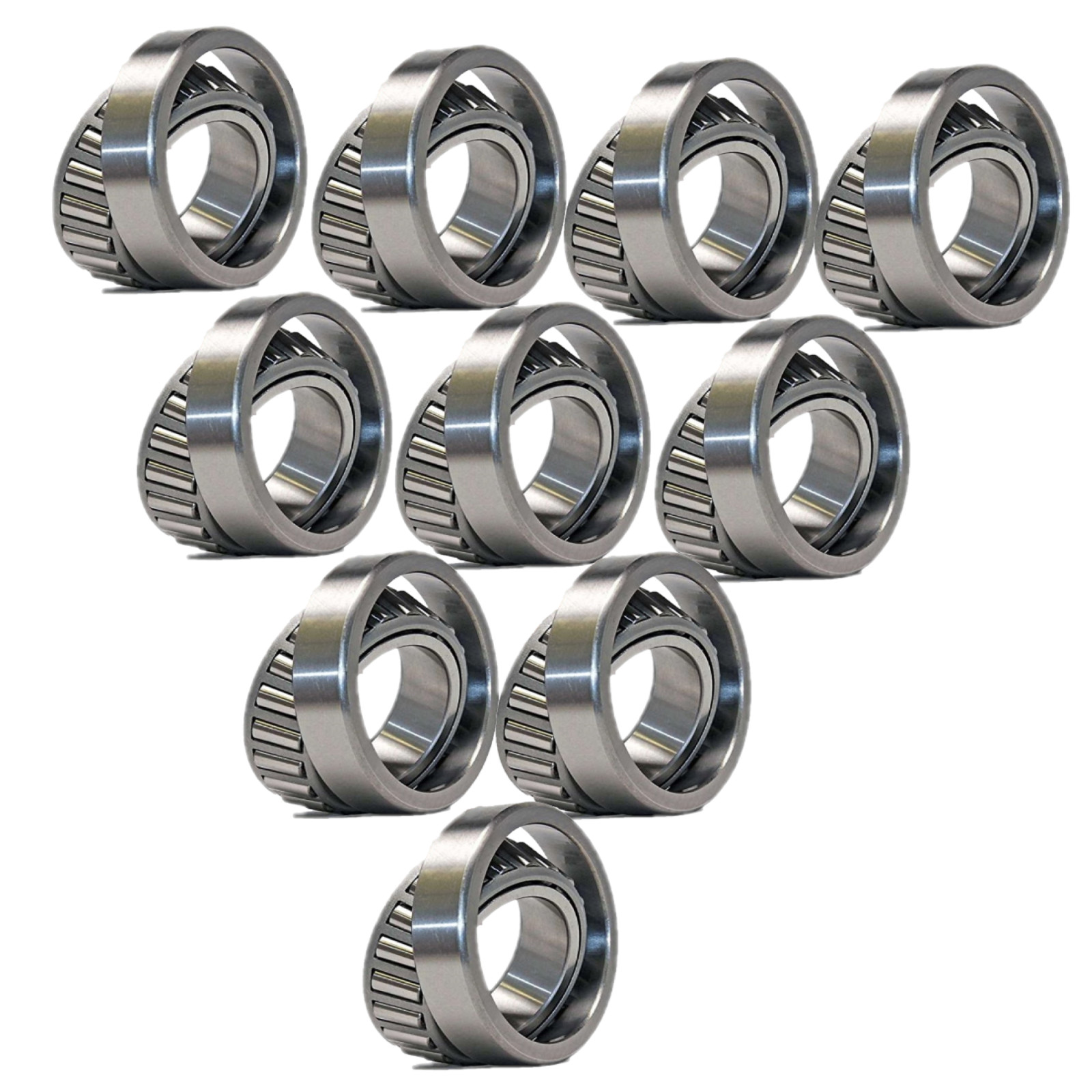 10 -Pack L44643/L44610 Tapered Roller Set Cup & Cone Set ID-1″ OD-2″