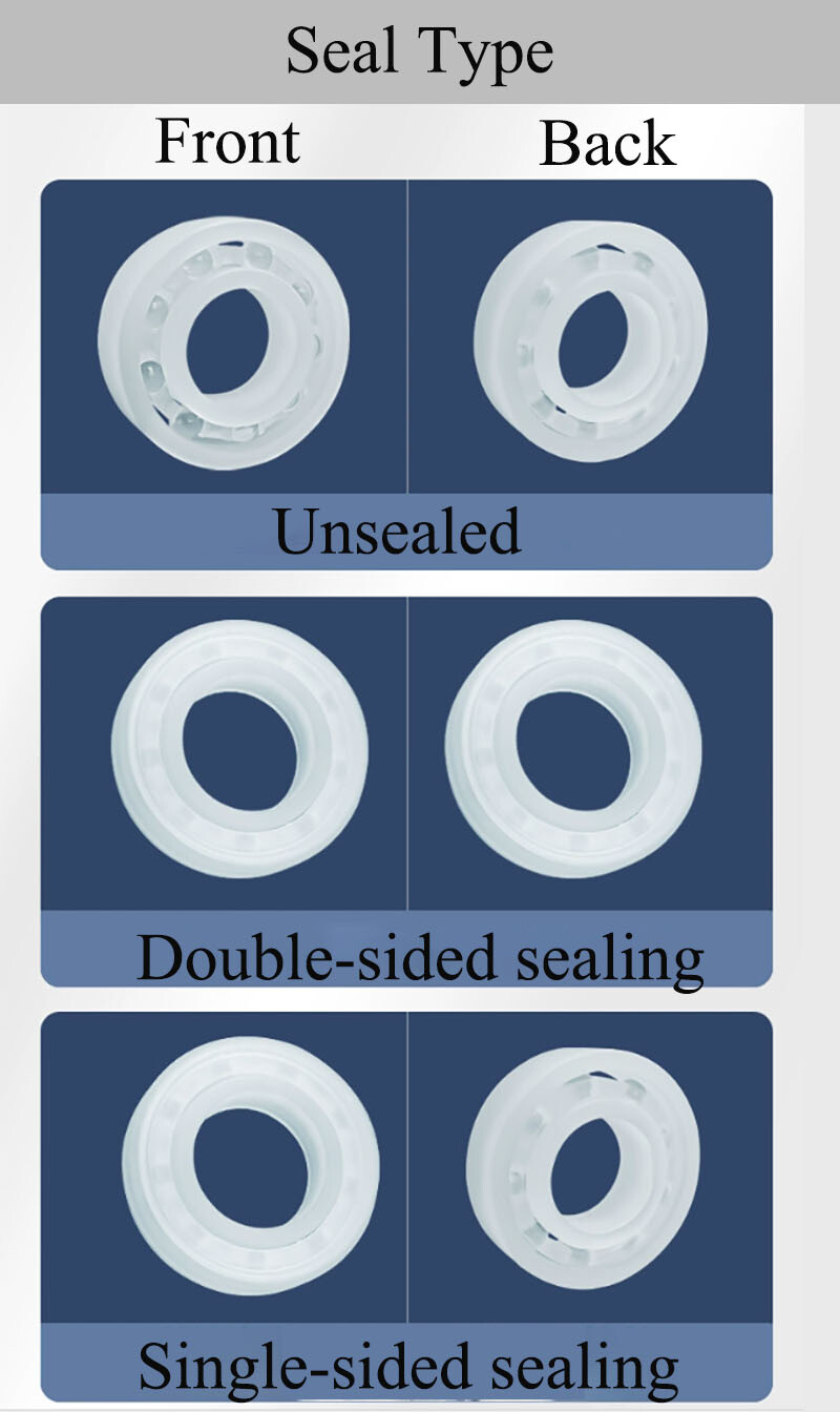 PP Plastic Bearing Glass Balls Corrosion Resistant ID 3~9mm OD 9~26mm W 3/4/68mm