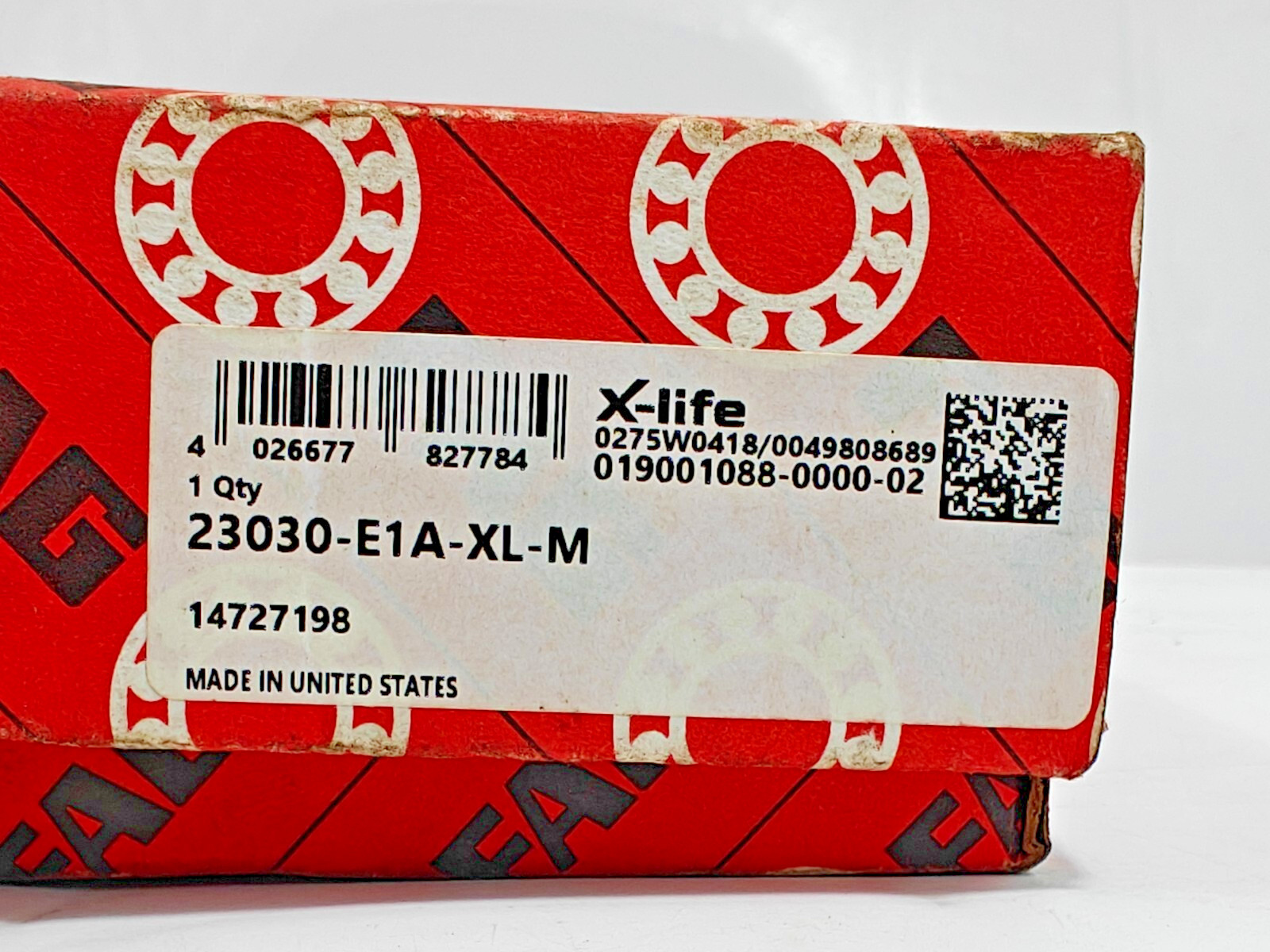 23030-E1A-XL-M FAG X-Life Spherical Roller Bearing FAG 23030 E1A M 150x225x56mm