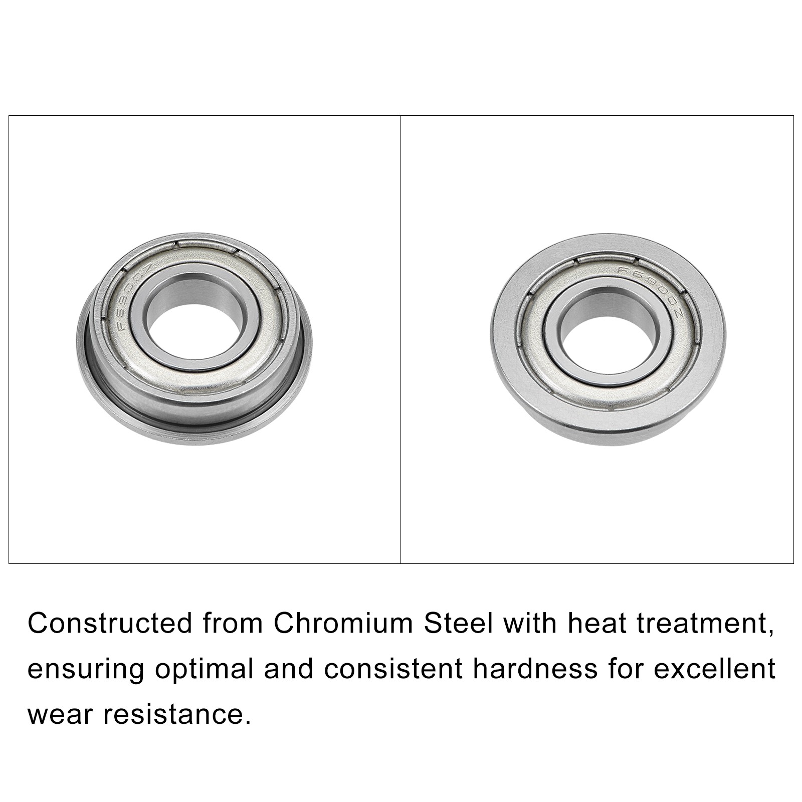 5Pcs Chromium Steel Shielded Flange Ball Bearing F6900ZZ, 10mm x 22mm x 6mm