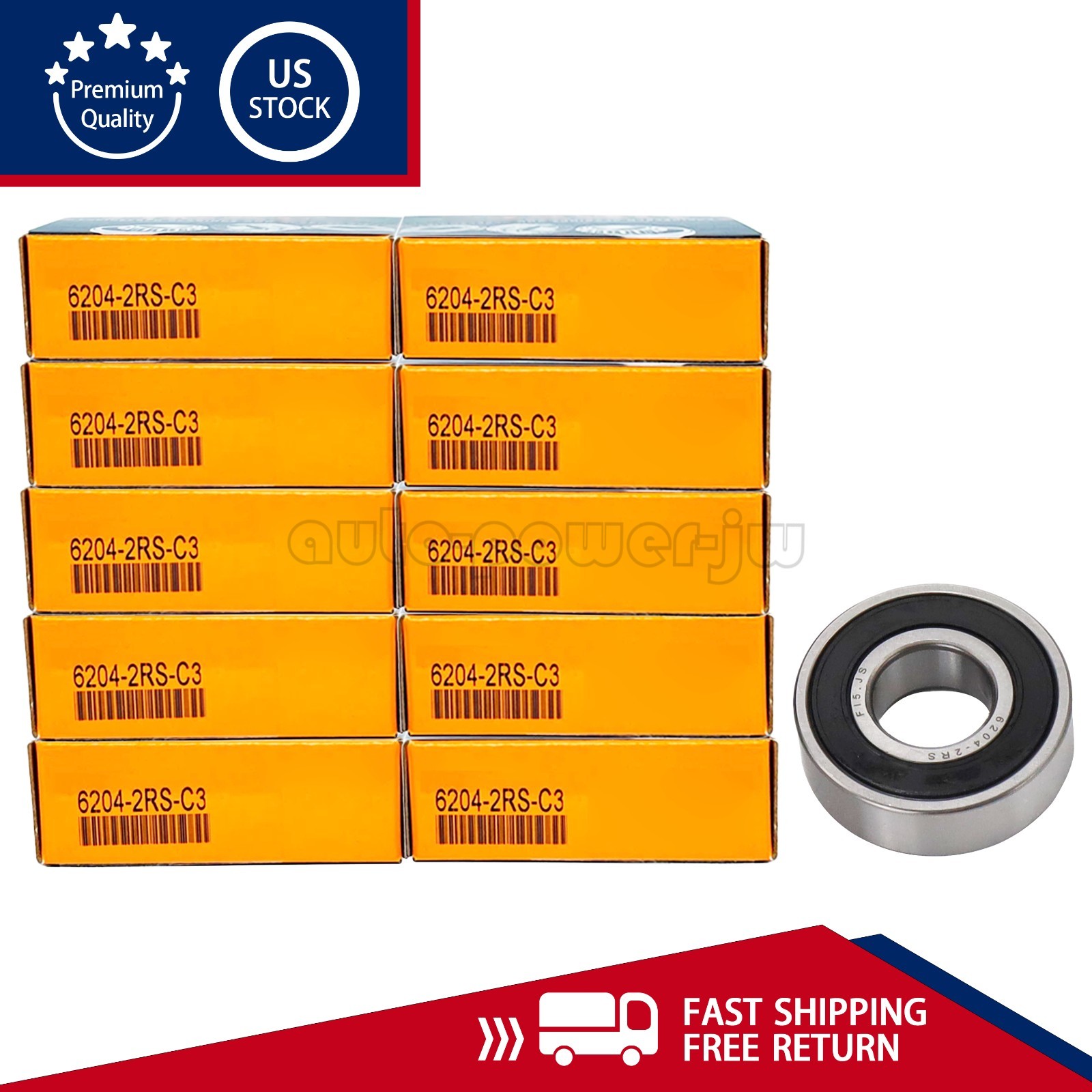 10PCS For TIMKEN 6204-2RSC3 6204-2RS 20x47x14mm Double Rubber Seal Ball Bearings