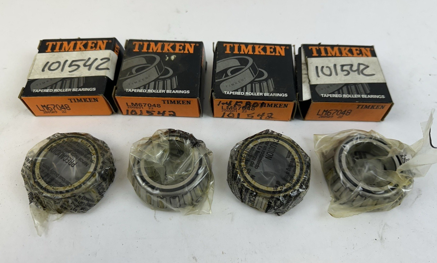 TIMKEN LM67048 TAPERED ROLLER BEARINGS LOT OF 4