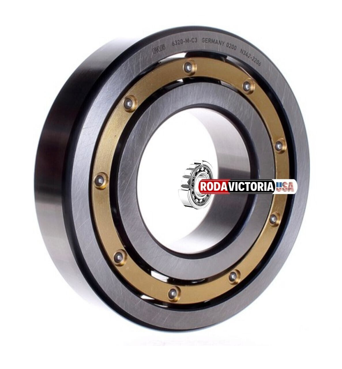 FAG 6320 M C3 DEEP GROOVE BALL BEARING, OPEN TYPE, NO SEALS 100x215x47mm