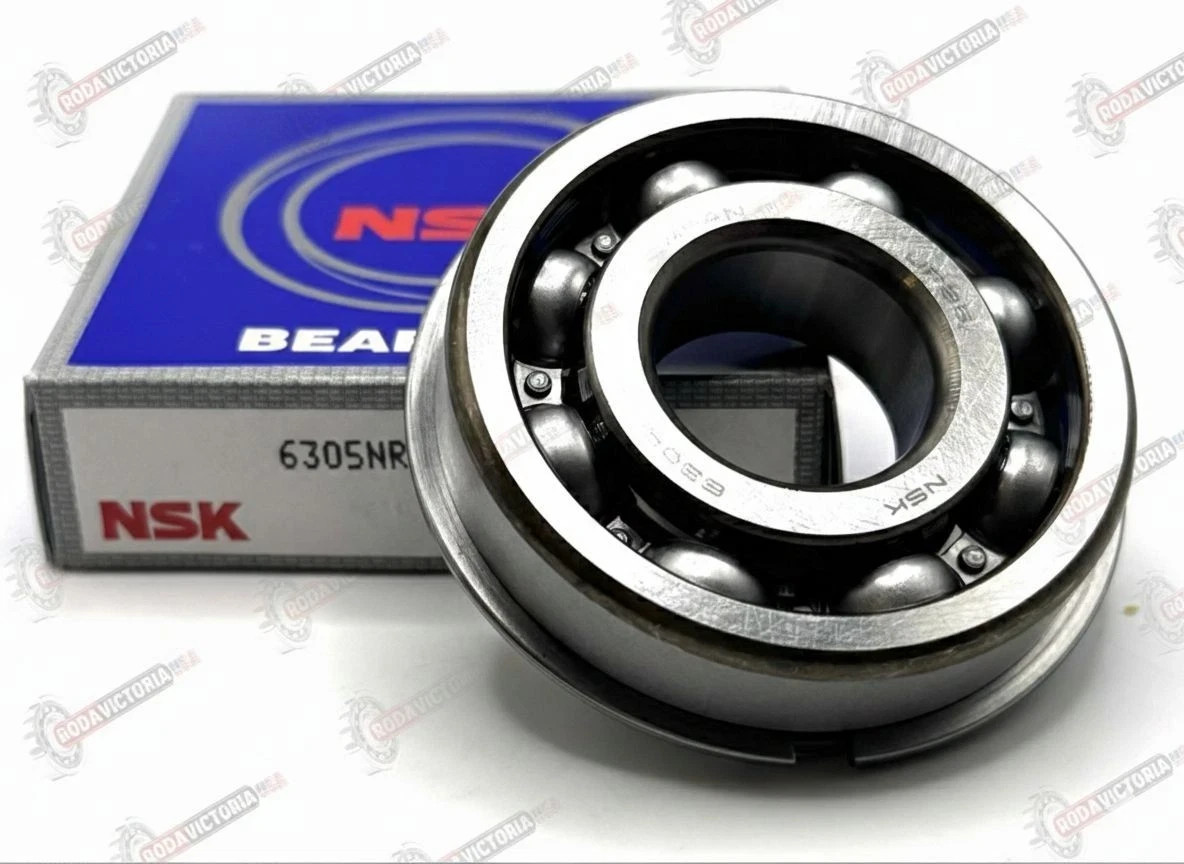 NSK JAPAN 6305 NR BALL BEARING, OPEN, NO SEALS + SNAP RING 25x62x17 mm
