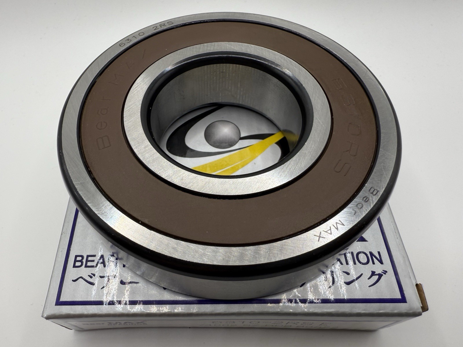 2 pcs BearMAX 6310-2RS 50x110x27mm Rubber Seal Deep Groove Ball Bearings 63102RS