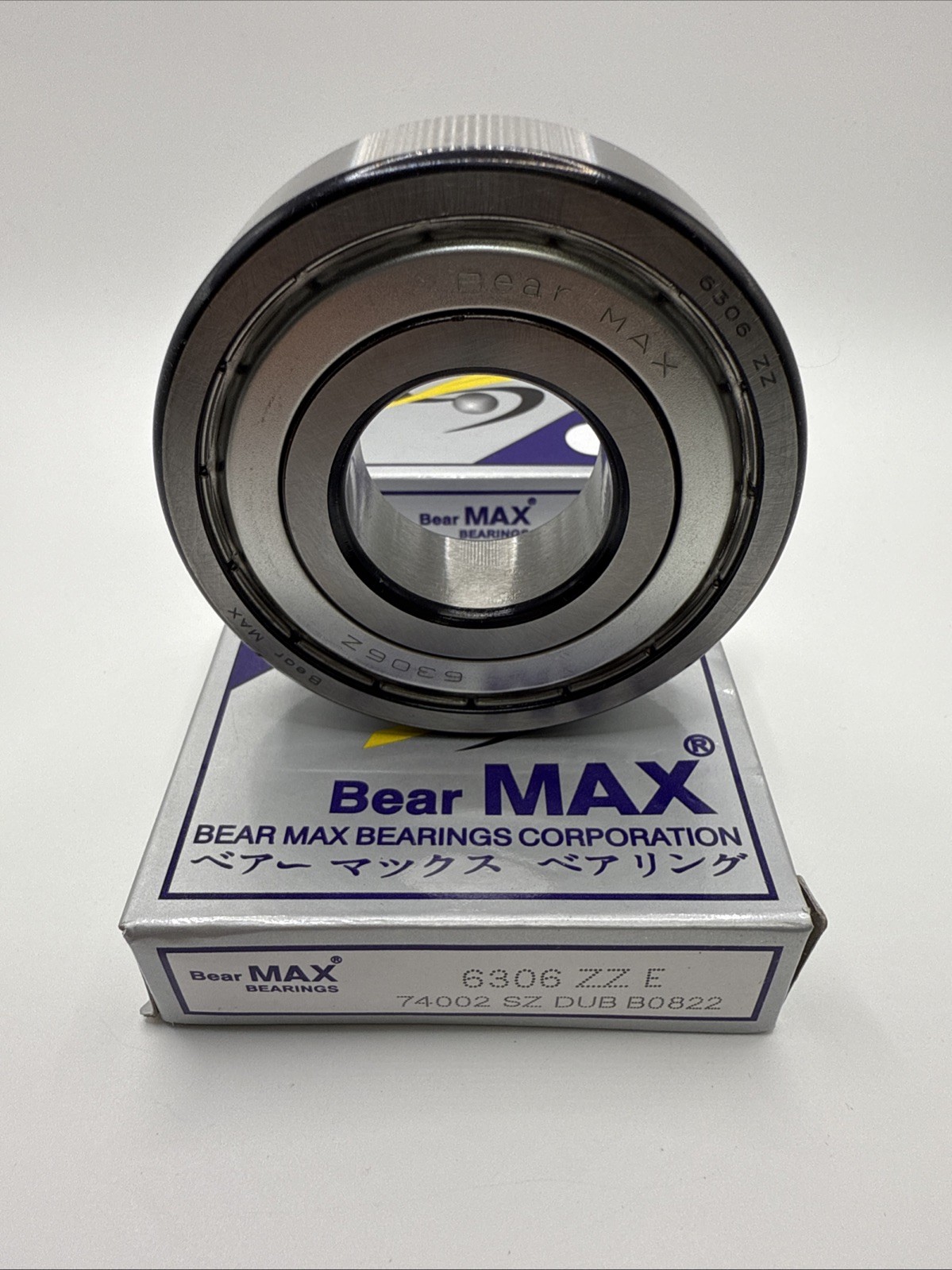 2 pcs BearMAX 6306-ZZ EMQ 30x72x19mm Metal Seal Deep Groove Ball Bearings 6306ZZ