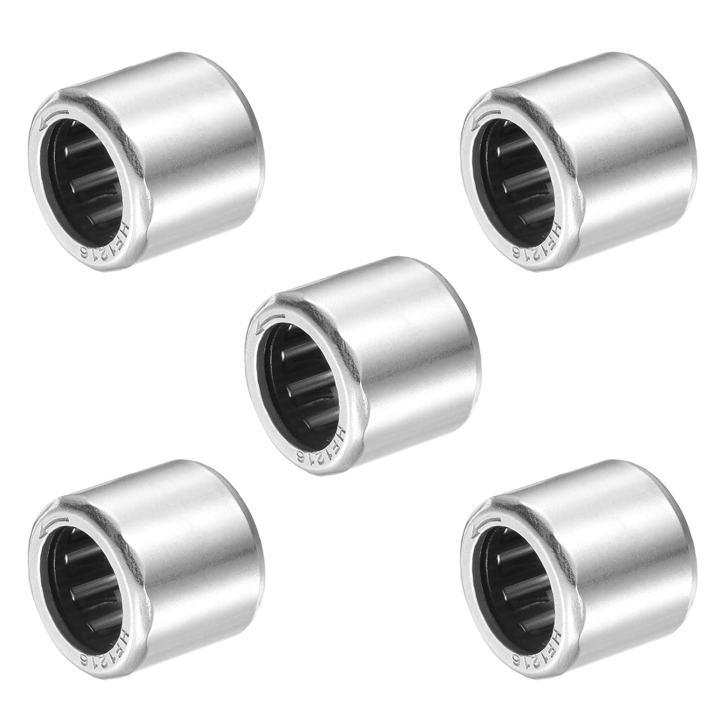 5 Packs HF1216 Needle Roller Bearings 12x18x16mm, Chromium Steel Open End