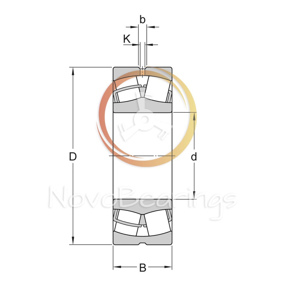 22313EAW33C3 Double Row Spherical Roller Bearing 65x140x48 mm. by NTN brand