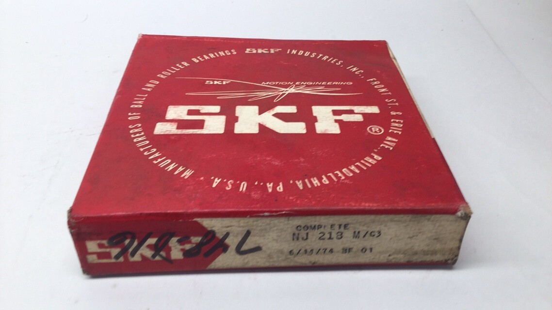 SKF NJ218MC3 Cylindrical Roller Bearing 90x160x30mm 2NU18 / NJ218-C3 /NJ218-M-C3