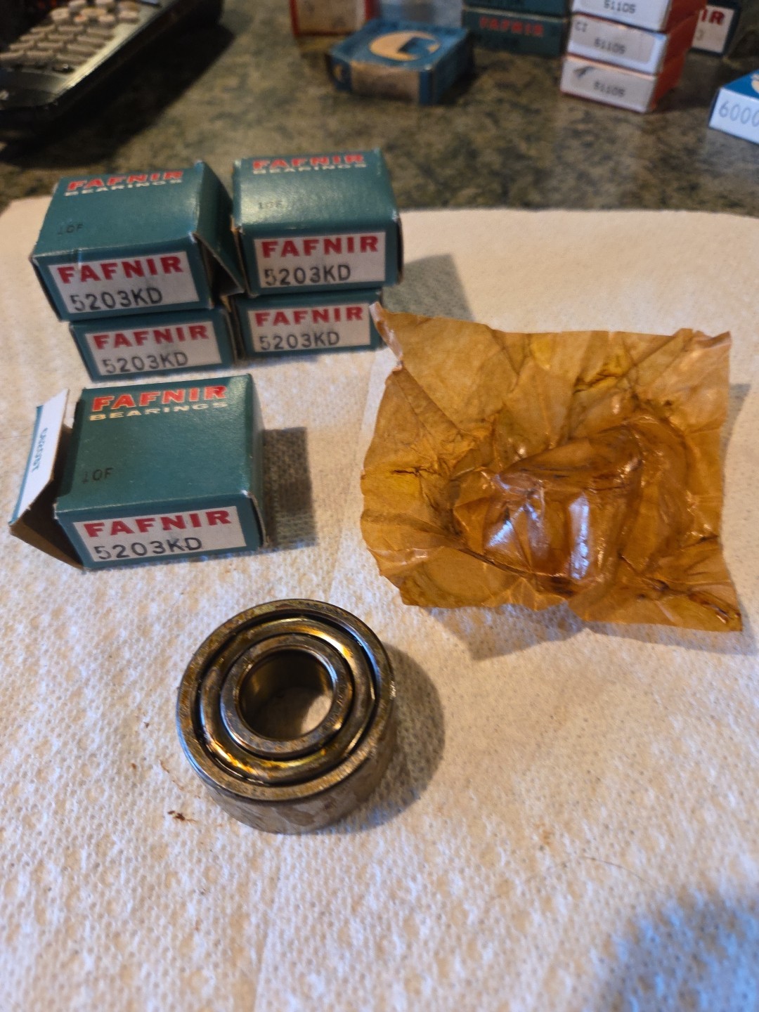 Lot Of 5 FAFNIR Bearing 5203KD In Boxes