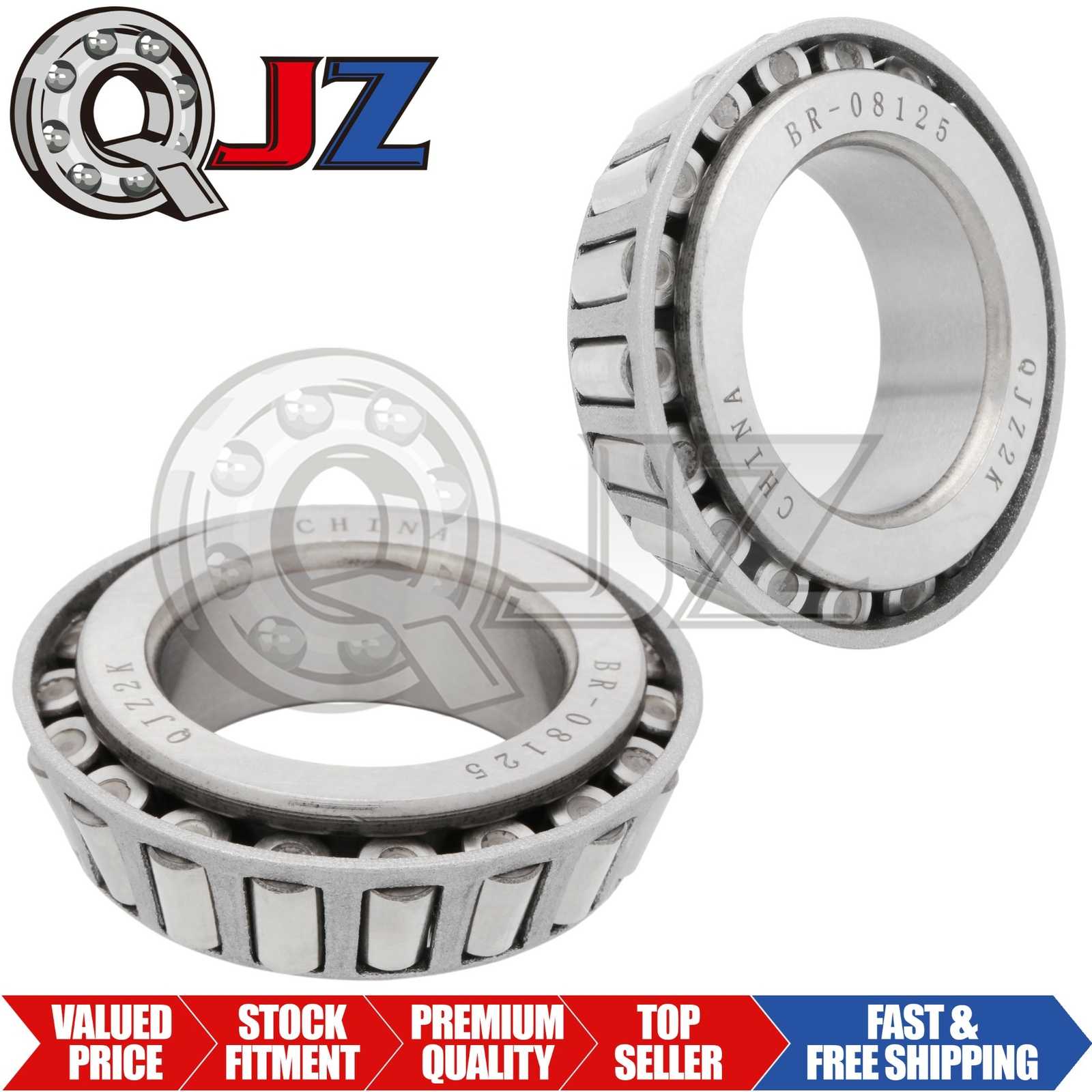 [2-Pack] 08125 Tapered Roller Bearing Inner Cone 1-1/4″ (Bore) x 0.5937″ (Width)