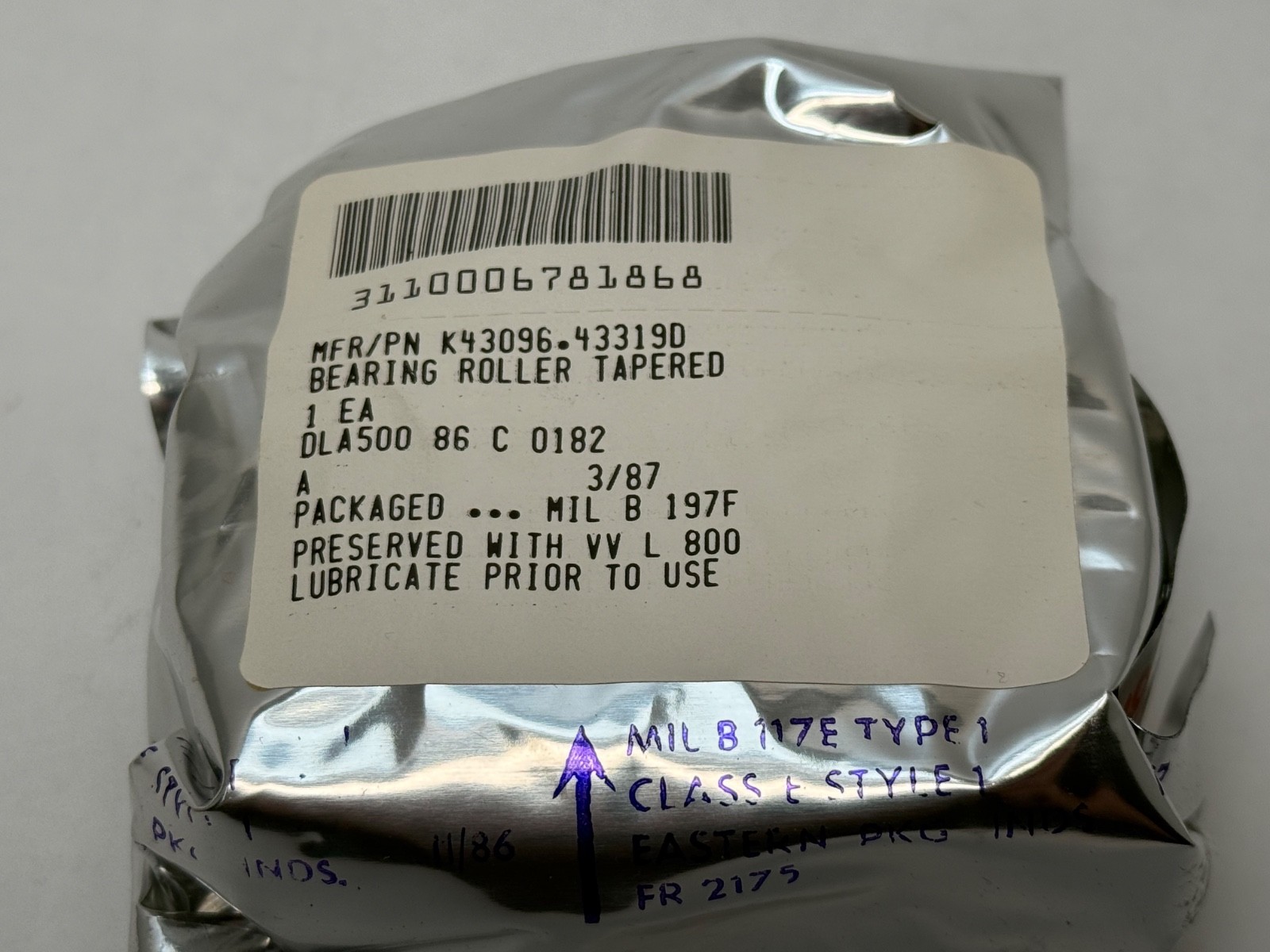 FAG K43096/43319D Double Taper Bearing Cone&Cup 0.96″ID 3-3/16″OD 43096 43319-D
