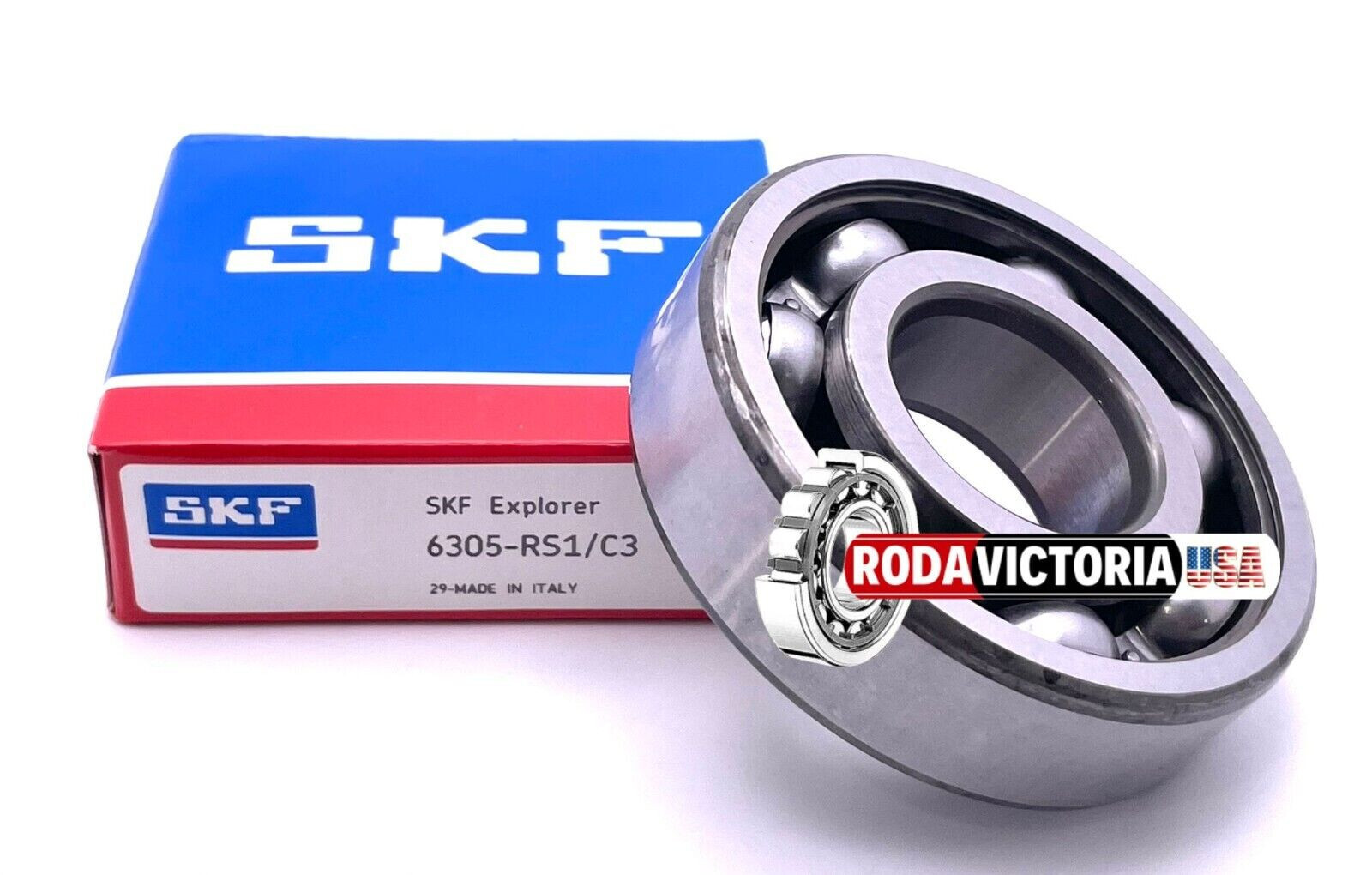 SKF 6305-RS1C3 Deep Groove Ball Bearing 25x62x17 ONE SIDE OPEN