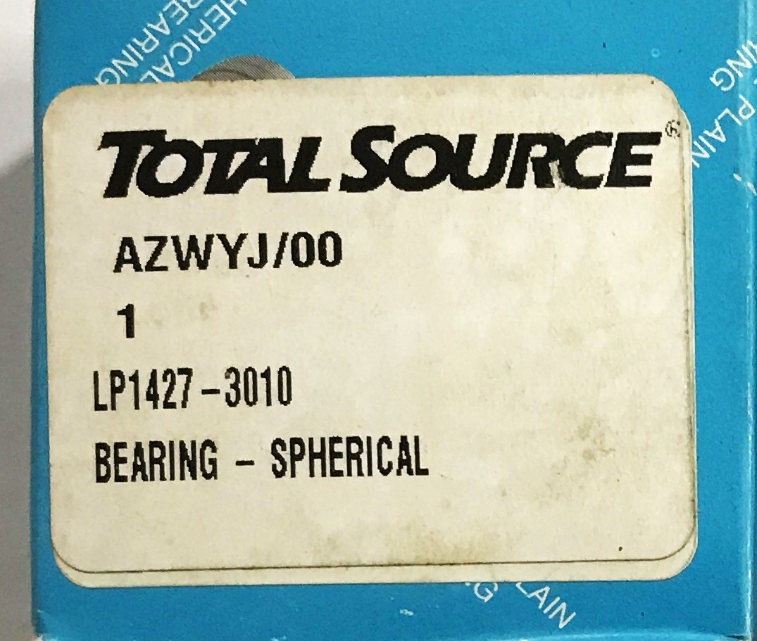 Total Source Spherical Bushing/Bearing LP1427-3010 NOS