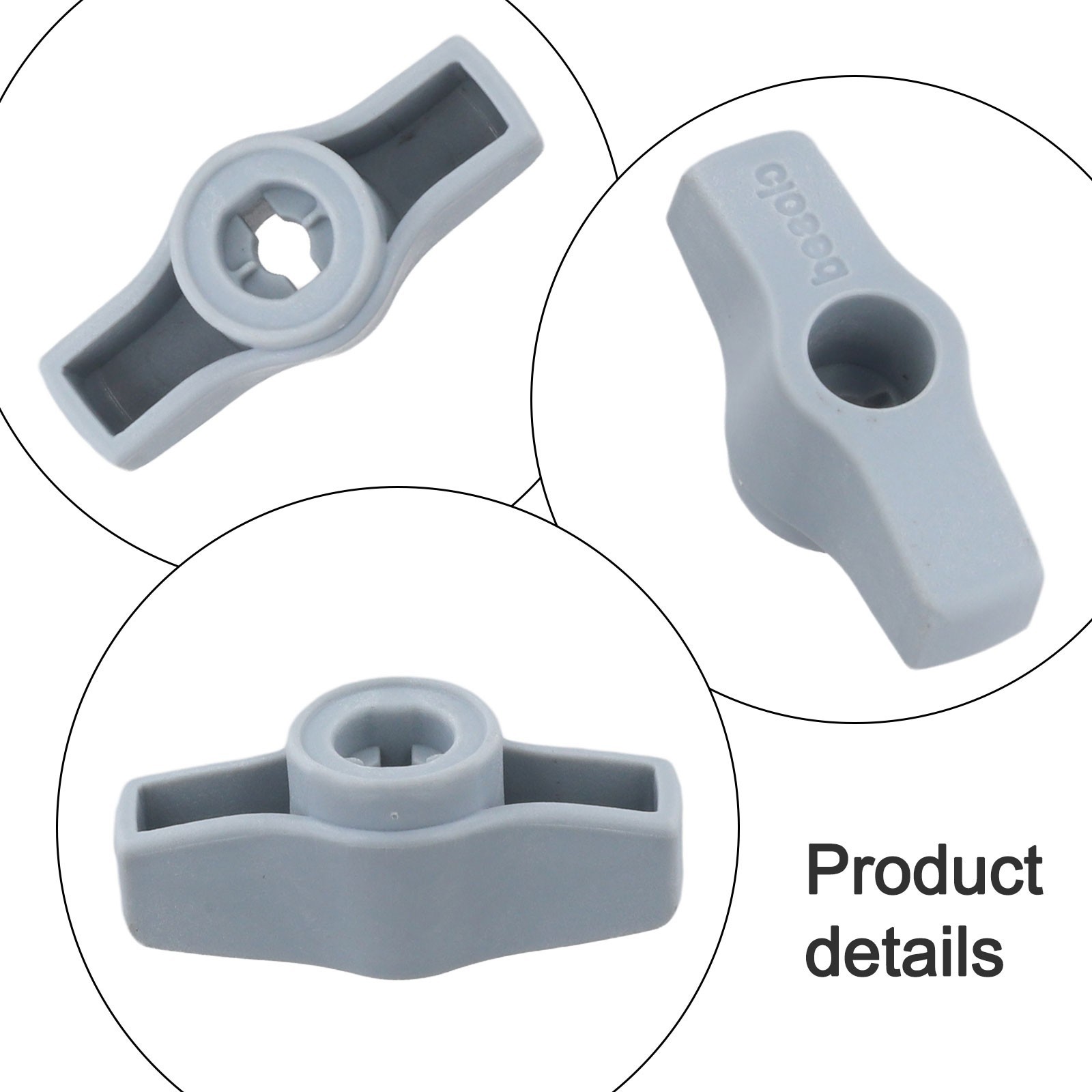1pc Gray Plastic Square Water Supply Valve Knob for Gas Boiler Applications