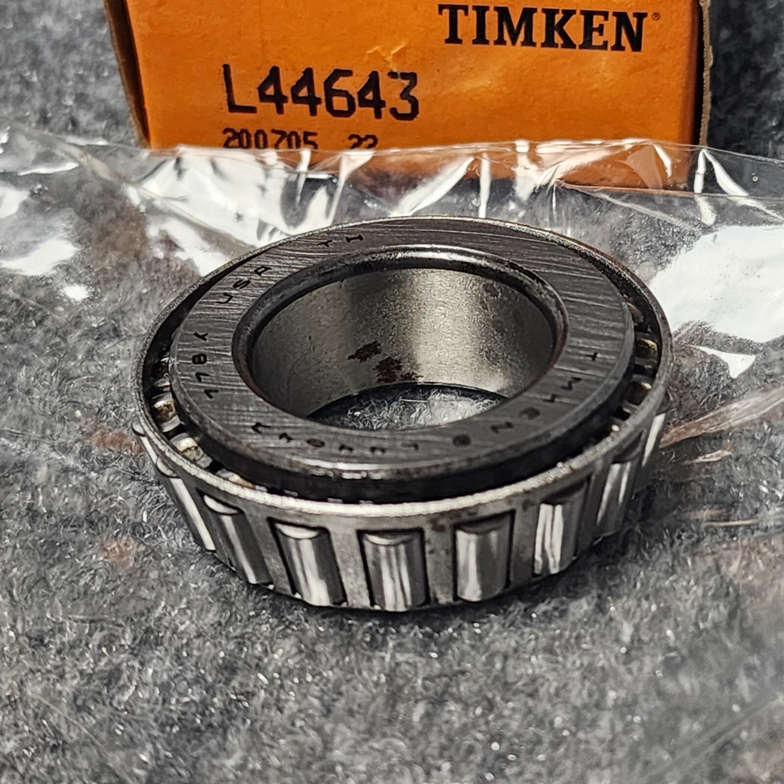 New Timken L44643 / L44643 20024 Tapered Roller Bearing Cone ( Rust )
