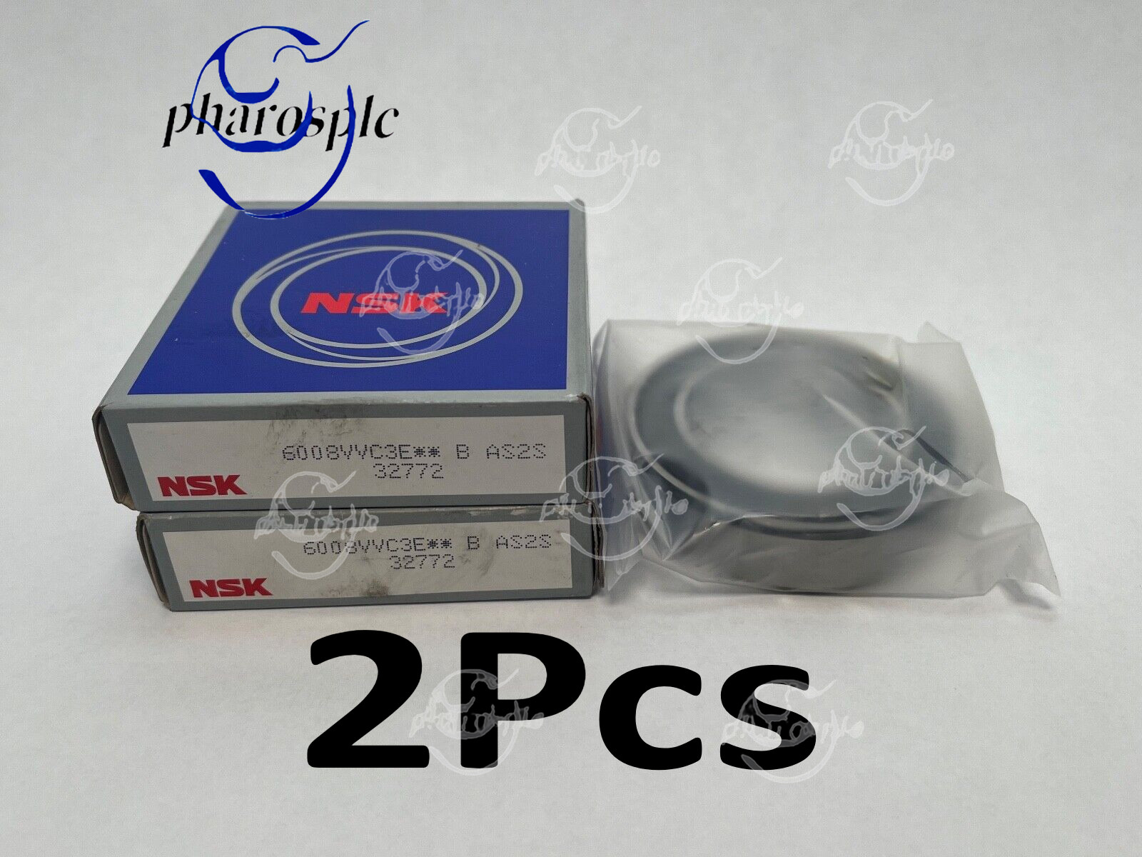 （2Pcs）NSK 6008VVC3E Bearing Rubber Seals 40x68x15mm 6008 VV 2RS C3E 6008RS