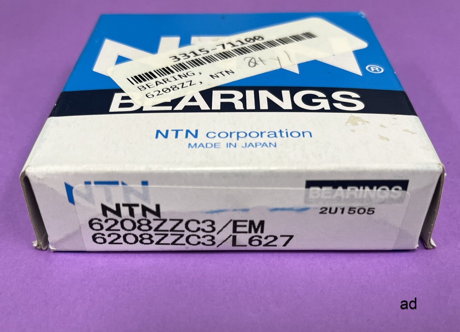NTN 6208ZZC3/EM(6208ZZC3EM) Radial Deep Groove Ball Bearing