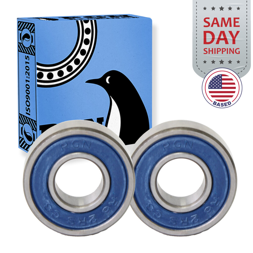 (2) R6-2RS Premium Rubber Seal Ball Bearing C3, 3/8″x7/8″x9/32″, R6rs