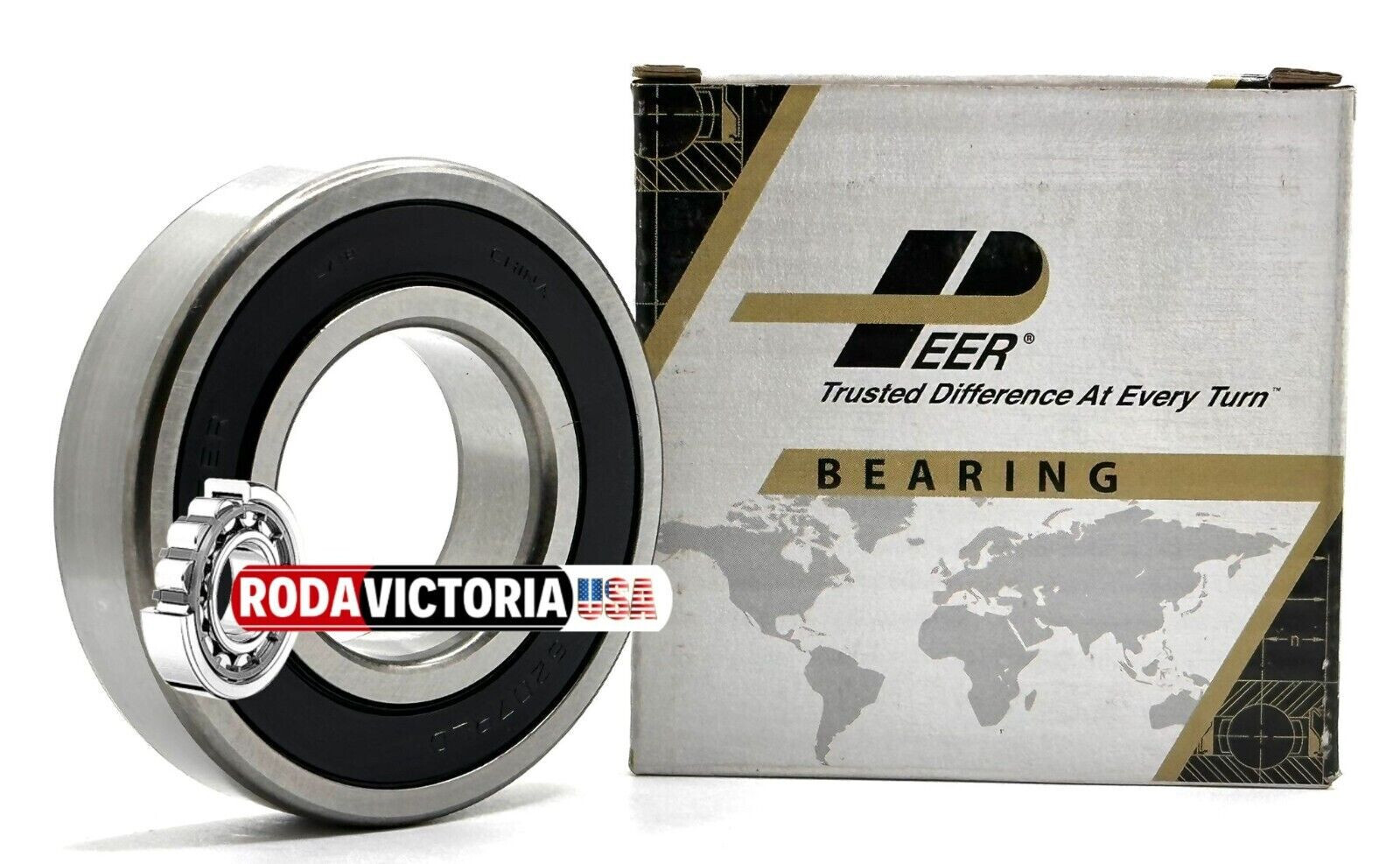 PEER 6207 2RLD C3 BALL BEARING, RUBBER SEALED 35x72x17mm 6207 2RS C3