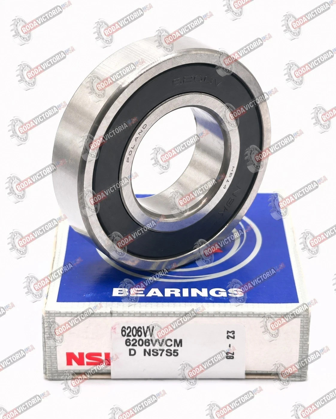 NSK 6206VVC3 BEARING RUBBER SEALS 30x62x16 mm 6206 VV C3 6206 2RS RS =SKF