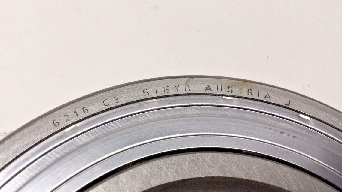 Steyr 6216-2Z-C3 Ball Bearing Double Shielded 80x140x26mm 6216-ZZ-C3