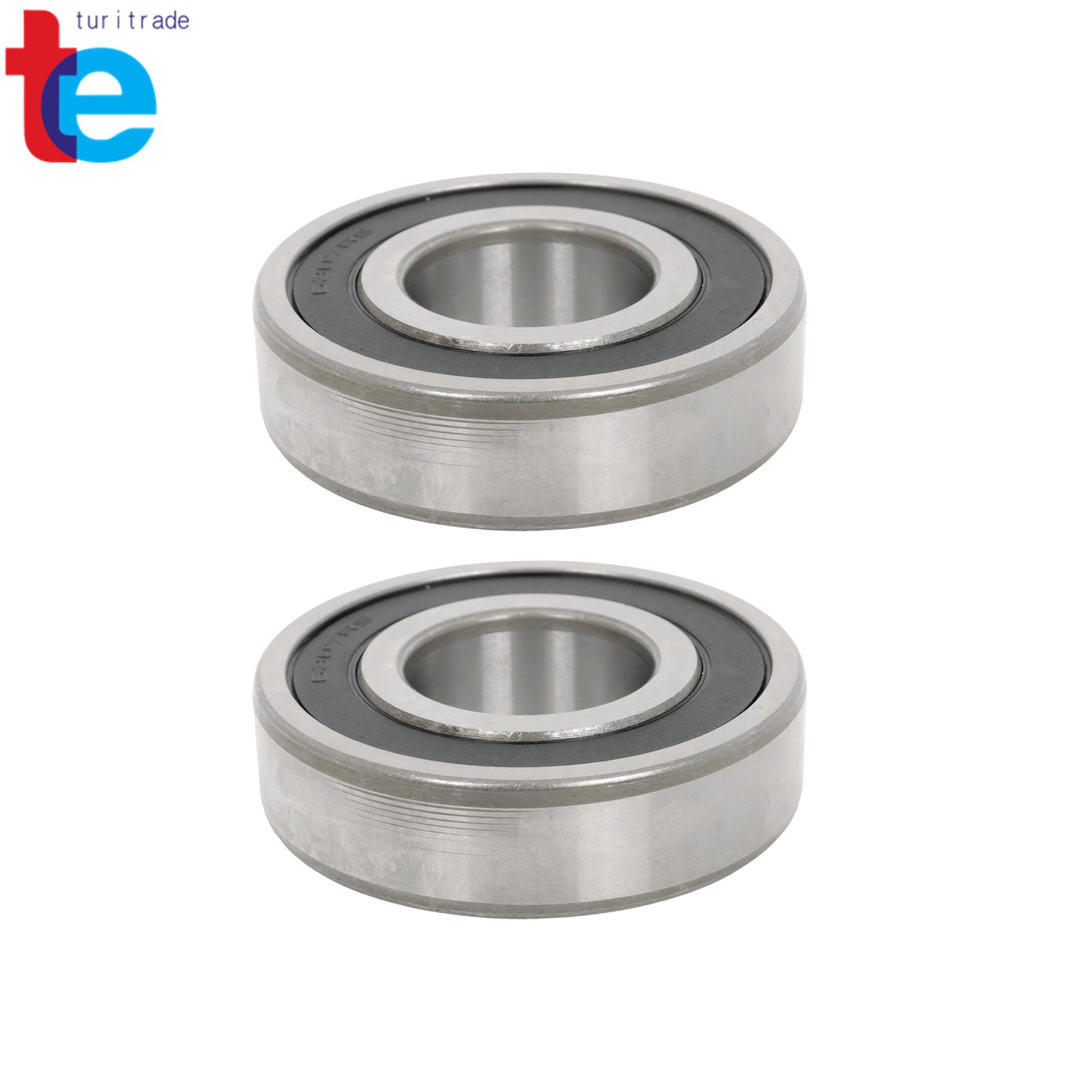 2 Pcs 6307 2RS Bearing 35x80x21mm Deep Groove Double Rubber Sealed Industrial