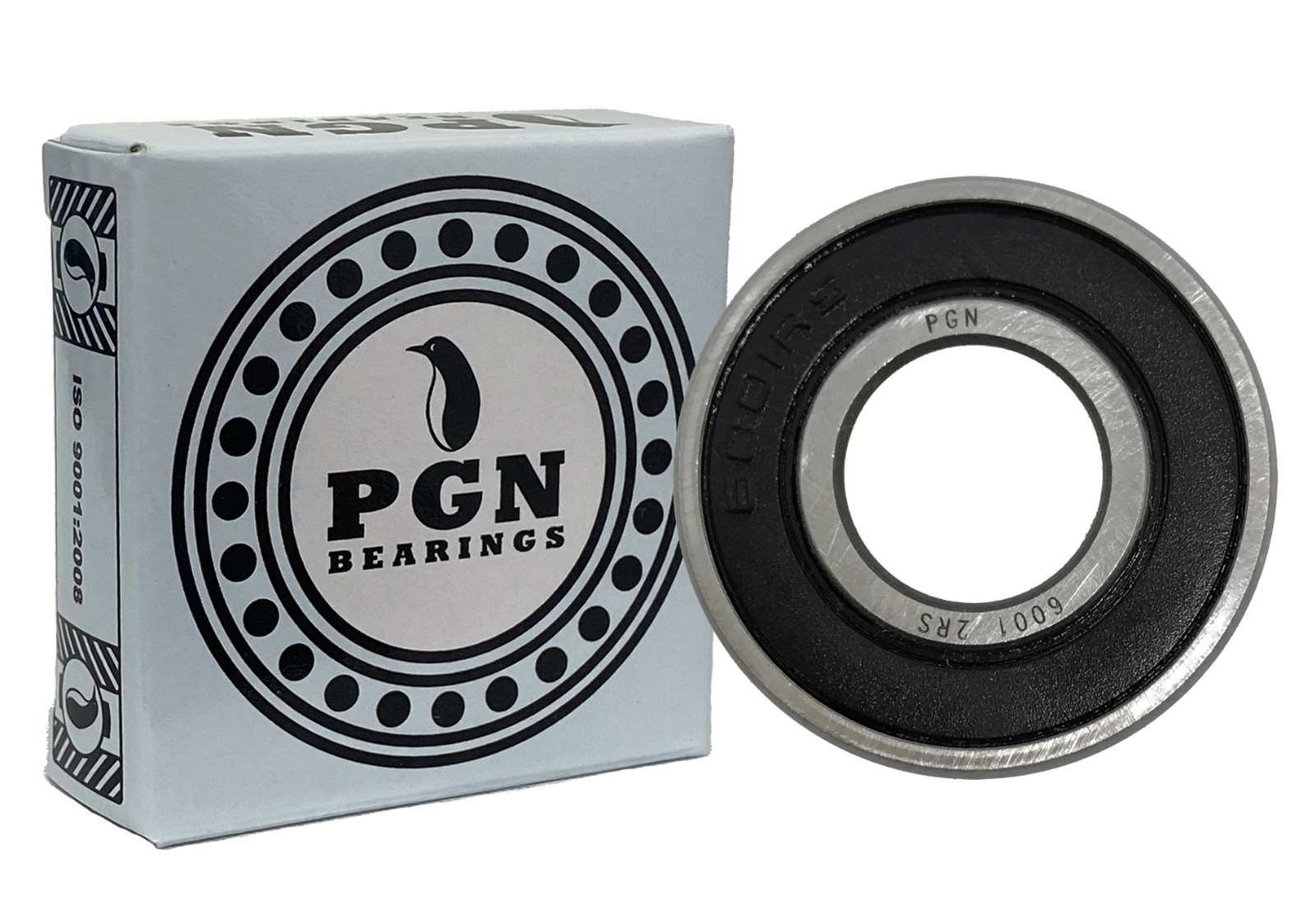 (30) 6001-2RS Premium Rubber Seal Ball Bearing C3 EMQ, 12x28x8, 6001 2RS 6001rs
