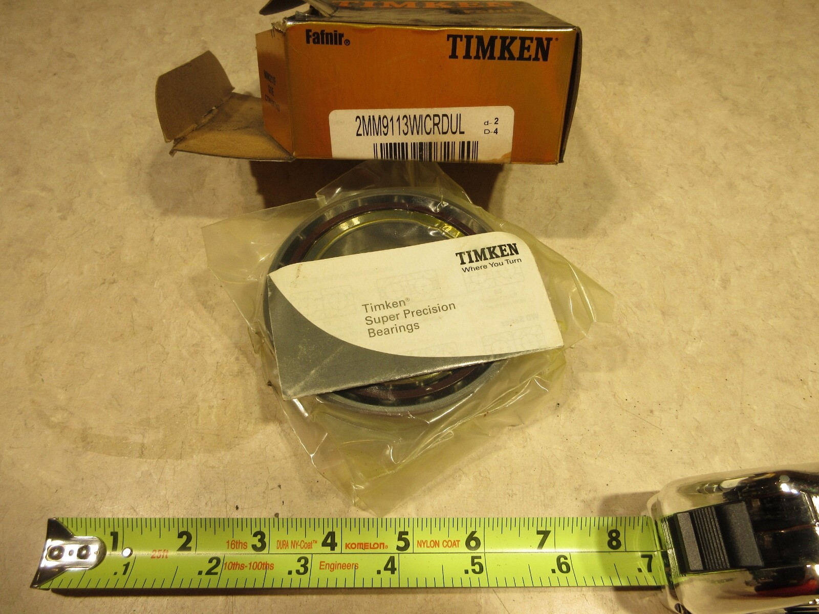 TIMKEN 2MM9113WICRDUL, SPINDLE ANGULAR CONTACT BALL BEARING DUPLEX SET, AA0202