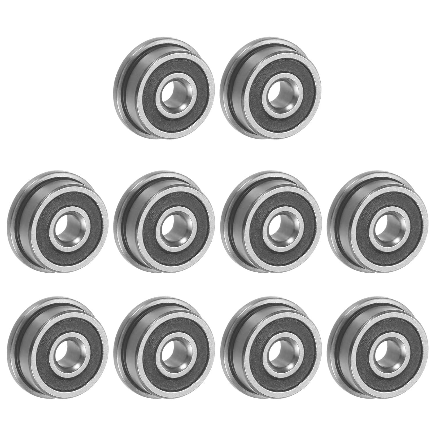 F623-2RS Flanged Ball Bearing 3X10X4Mm Double Sealed Chrome Steel Flange Bearing