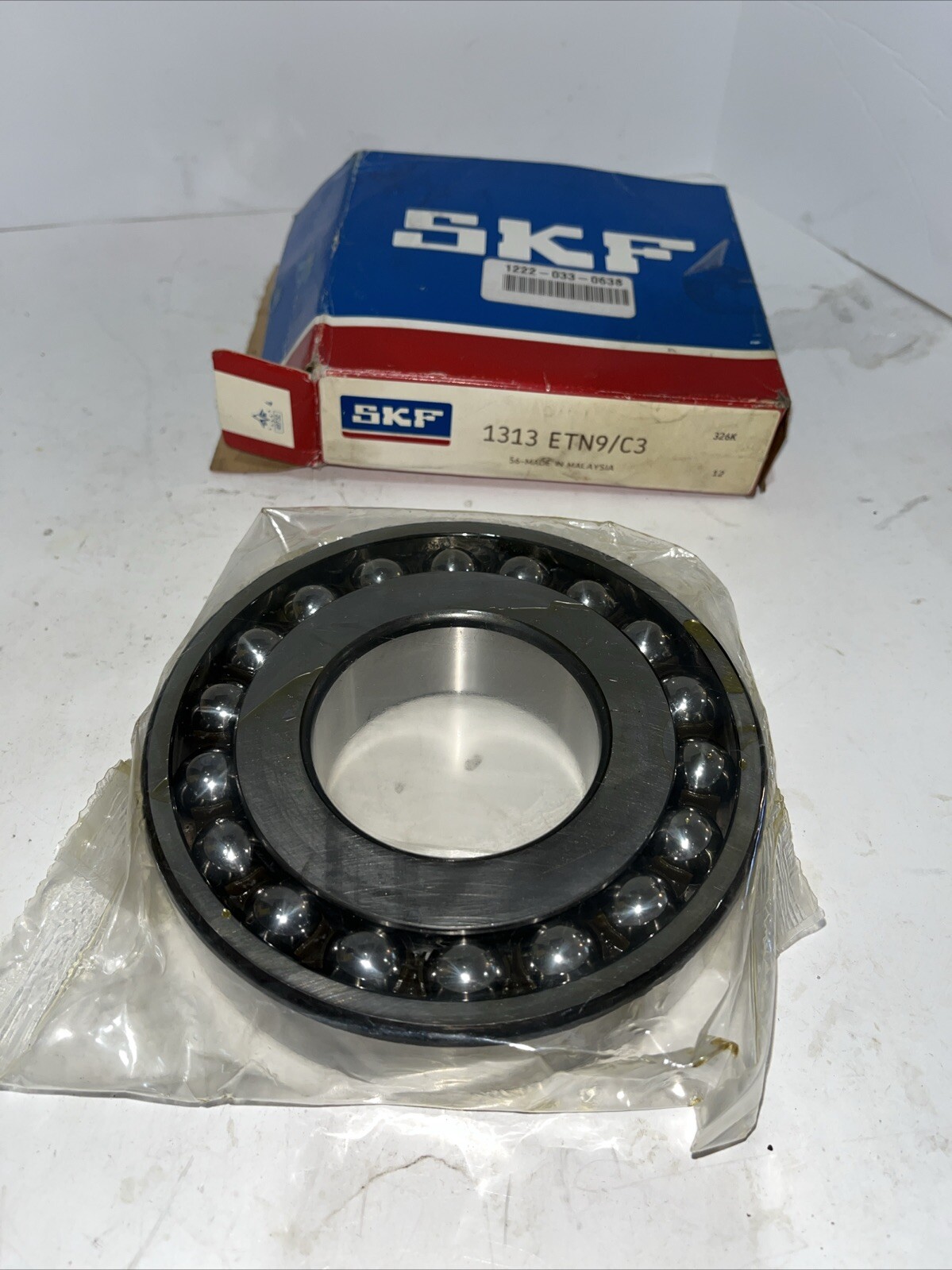 SKF 1313 ETN9/C3 Double Row Self-Aligning Bearing 65mm Bore, 140mm NOS