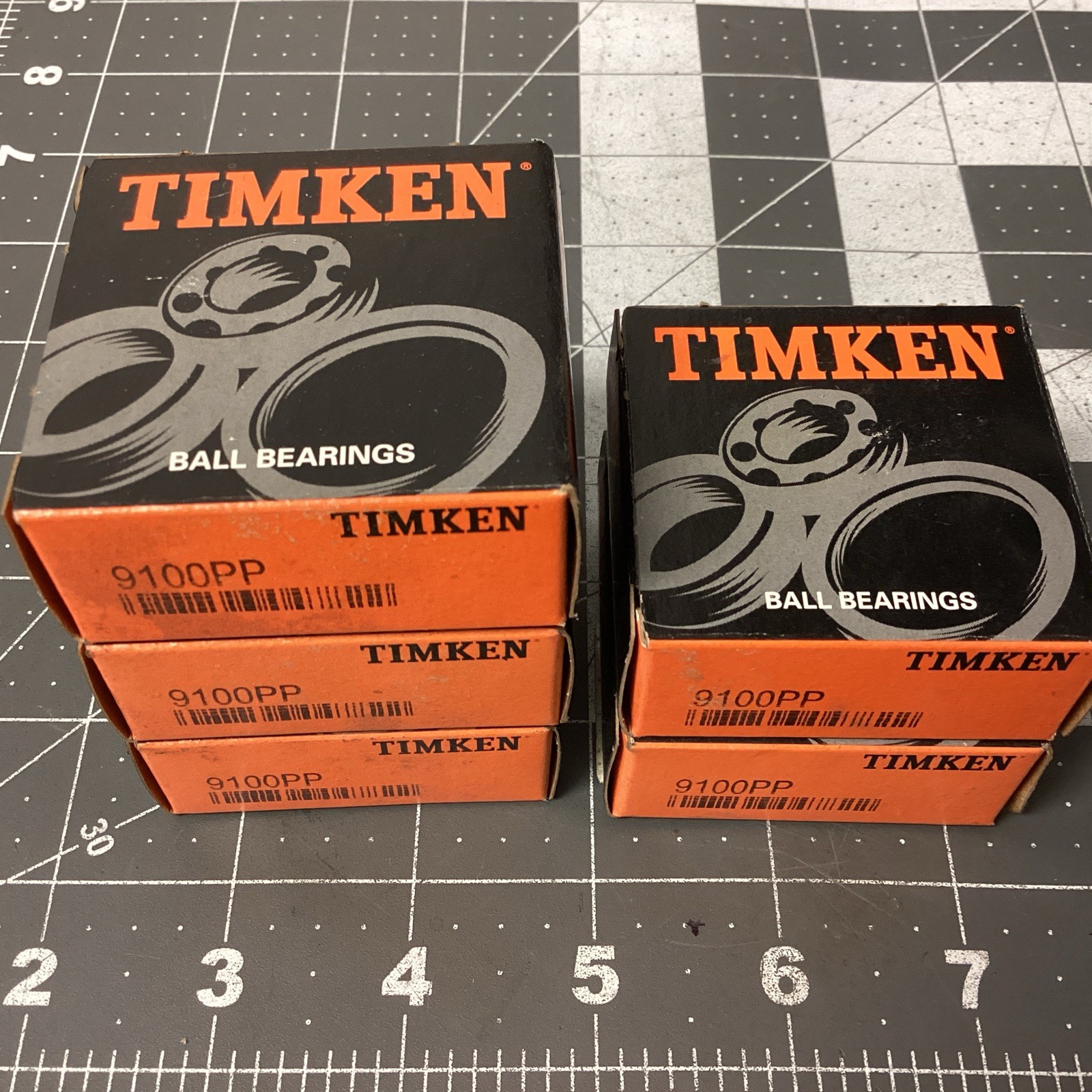TIMKEN 9100PP BALL BEARING, LOT. OF 5 (LBB28M)
