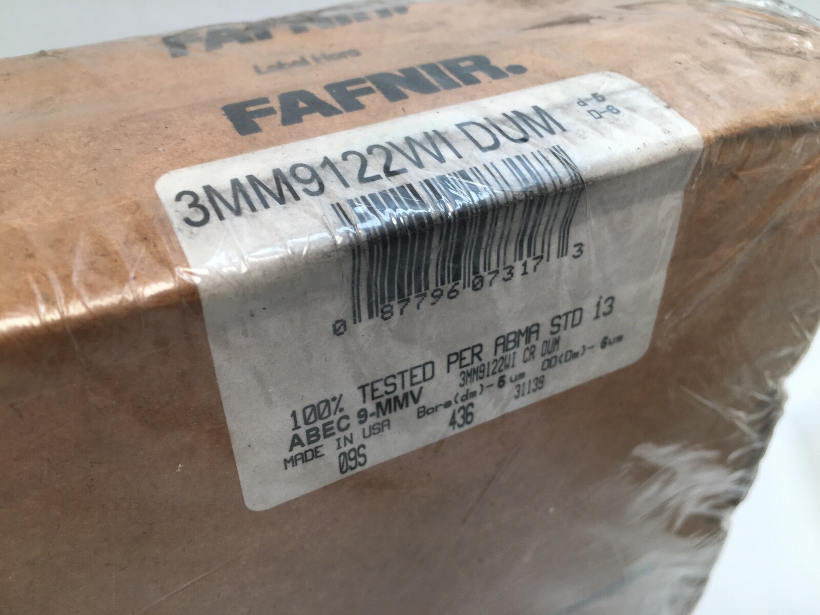 Fafnir 3MM9122WI-DUM Bearing 110x170x28mm 3MM-9122-WI-CR-DUM 7022 USA 2 Pcs