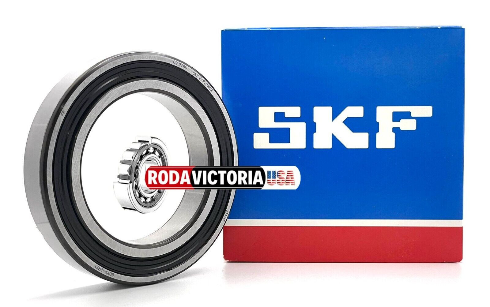 SKF 6013 2RS1 Deep Groove Ball Bearing, Rubber Sealed 65x100x18 mm