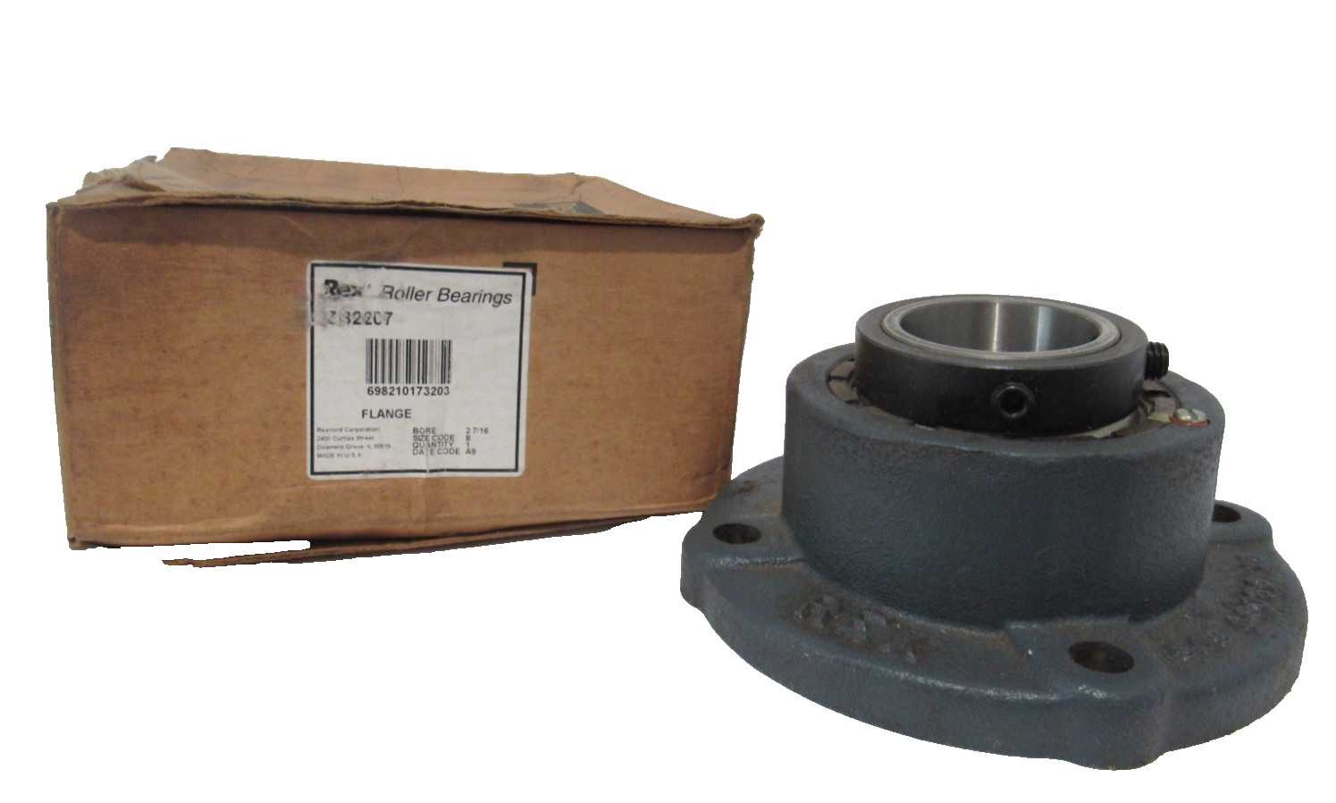 NEW REX ROLLER BEARINGS ZB2207 FLANGE 2-7/16″