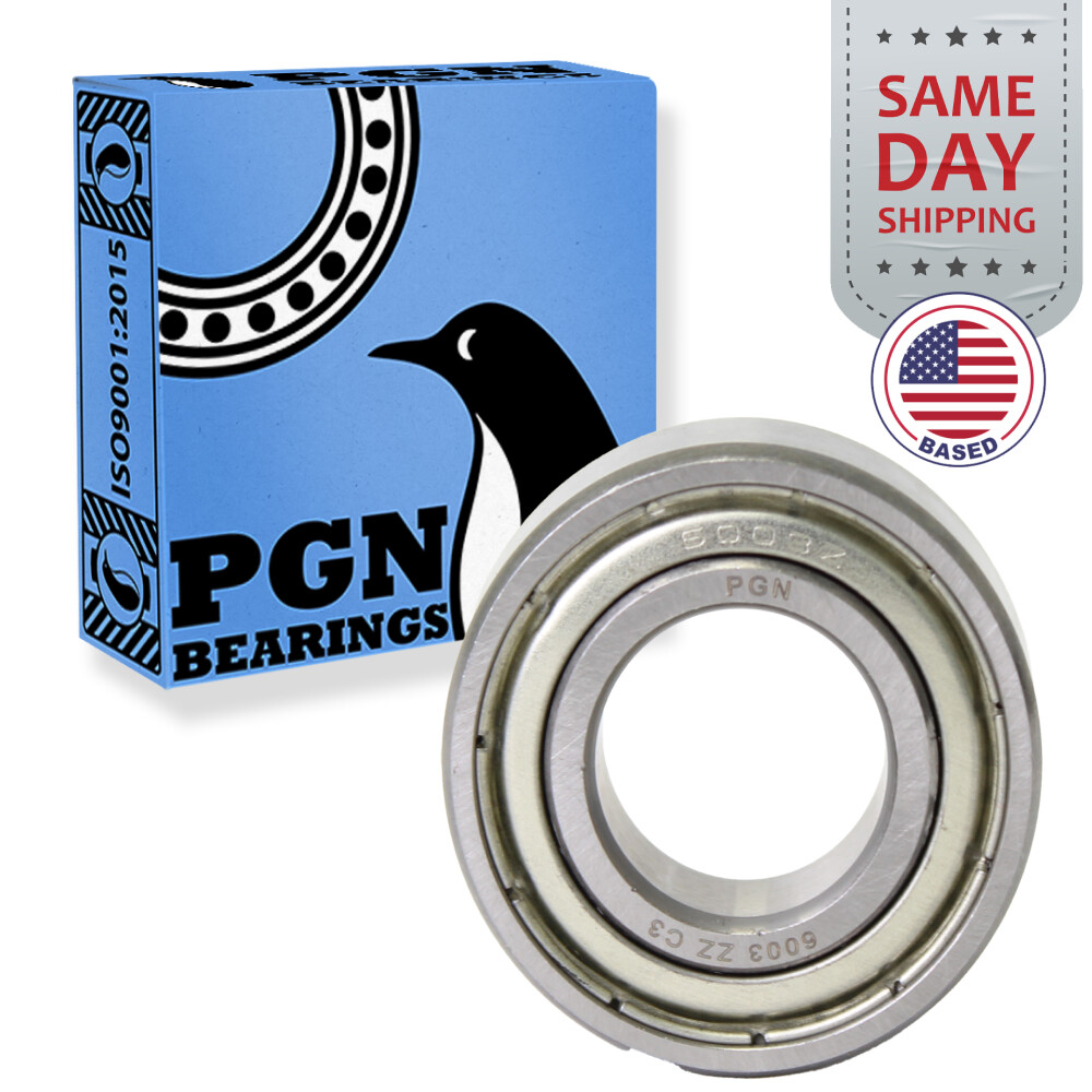 (30) 6003-ZZ Premium Metal Shield Ball Bearing C3 EMQ, 17x35x10, 6003 ZZ 6003z