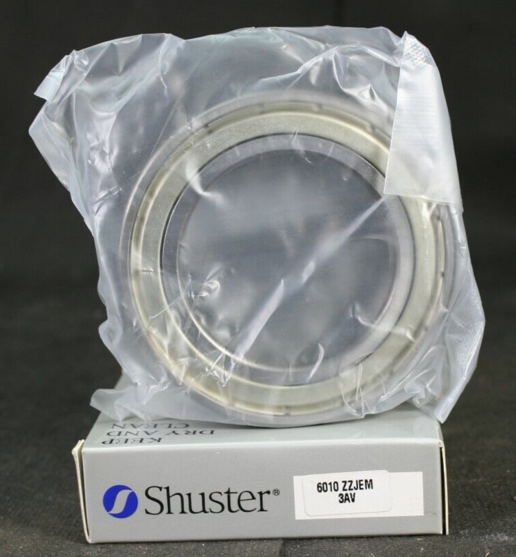 One (1) Shuster 6010 ZZJEM 3AV Deep Groove Bearing 50MM ID NEW